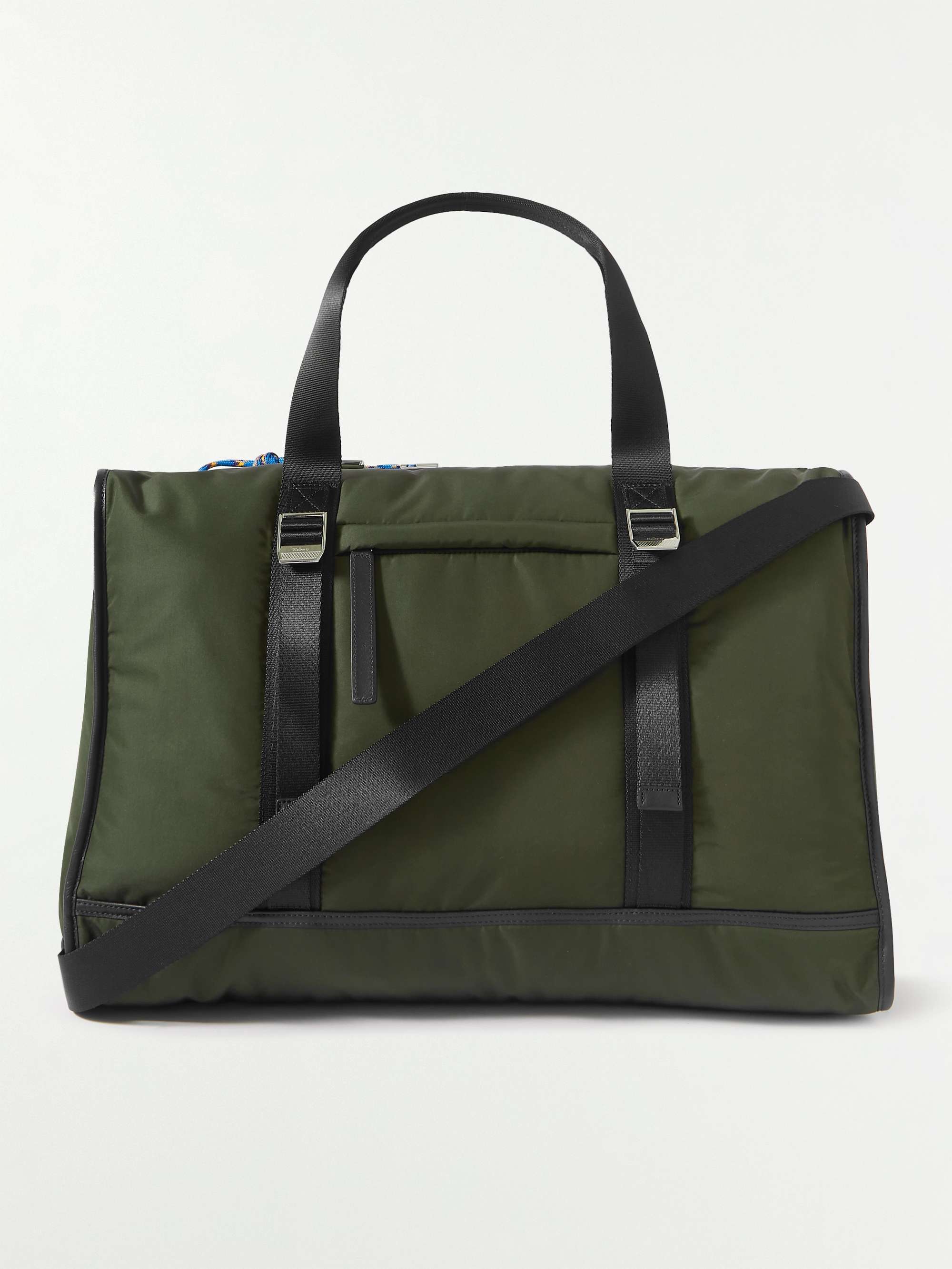 MULBERRY Leather-Trimmed Padded Recycled-Nylon Holdall