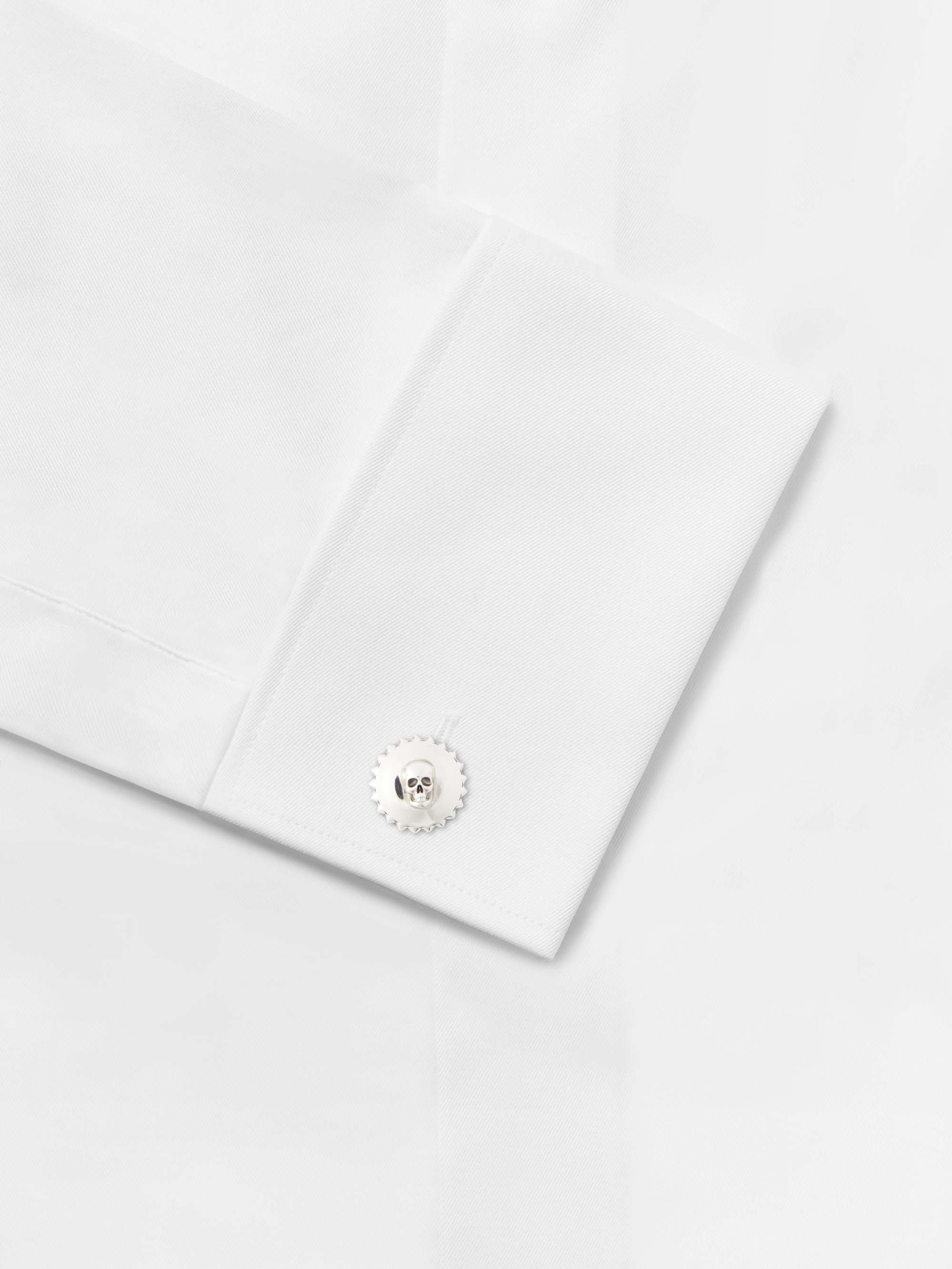 ALEXANDER MCQUEEN Skull Silver-Tone Cufflinks