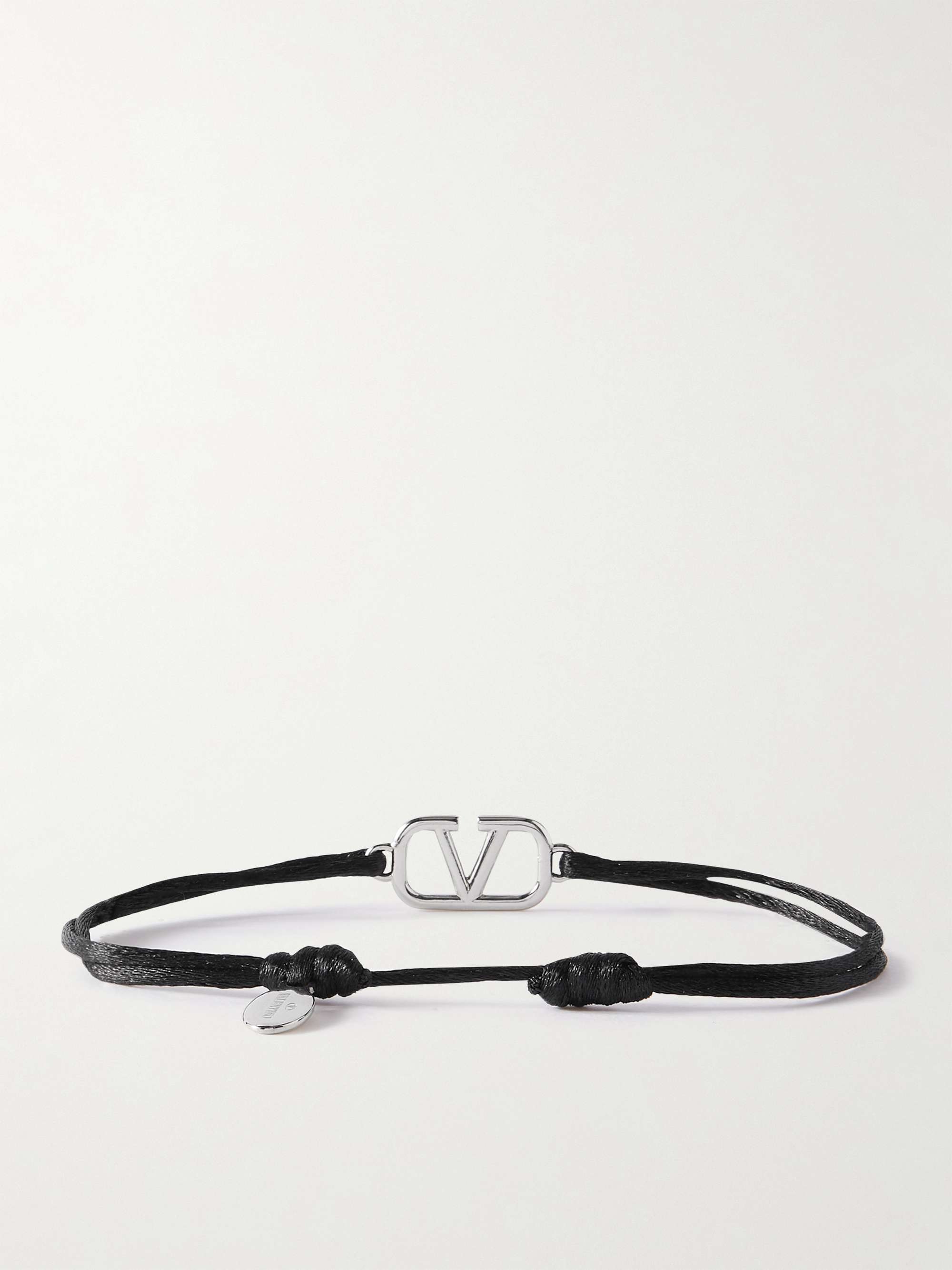 VALENTINO GARAVANI Valentino Garavani Silver-Tone and Cord Bracelet