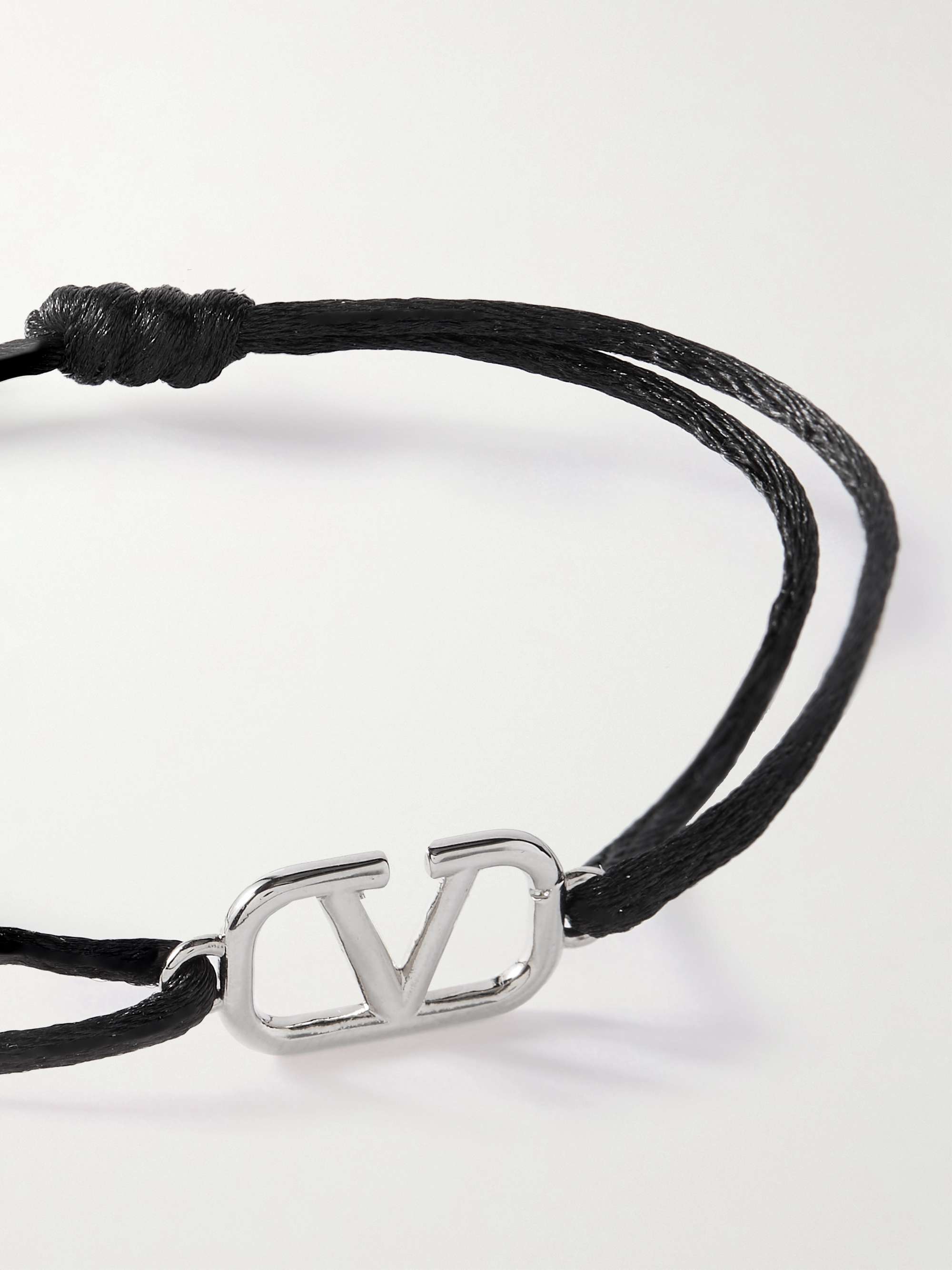 VALENTINO GARAVANI Valentino Garavani Silver-Tone and Cord Bracelet