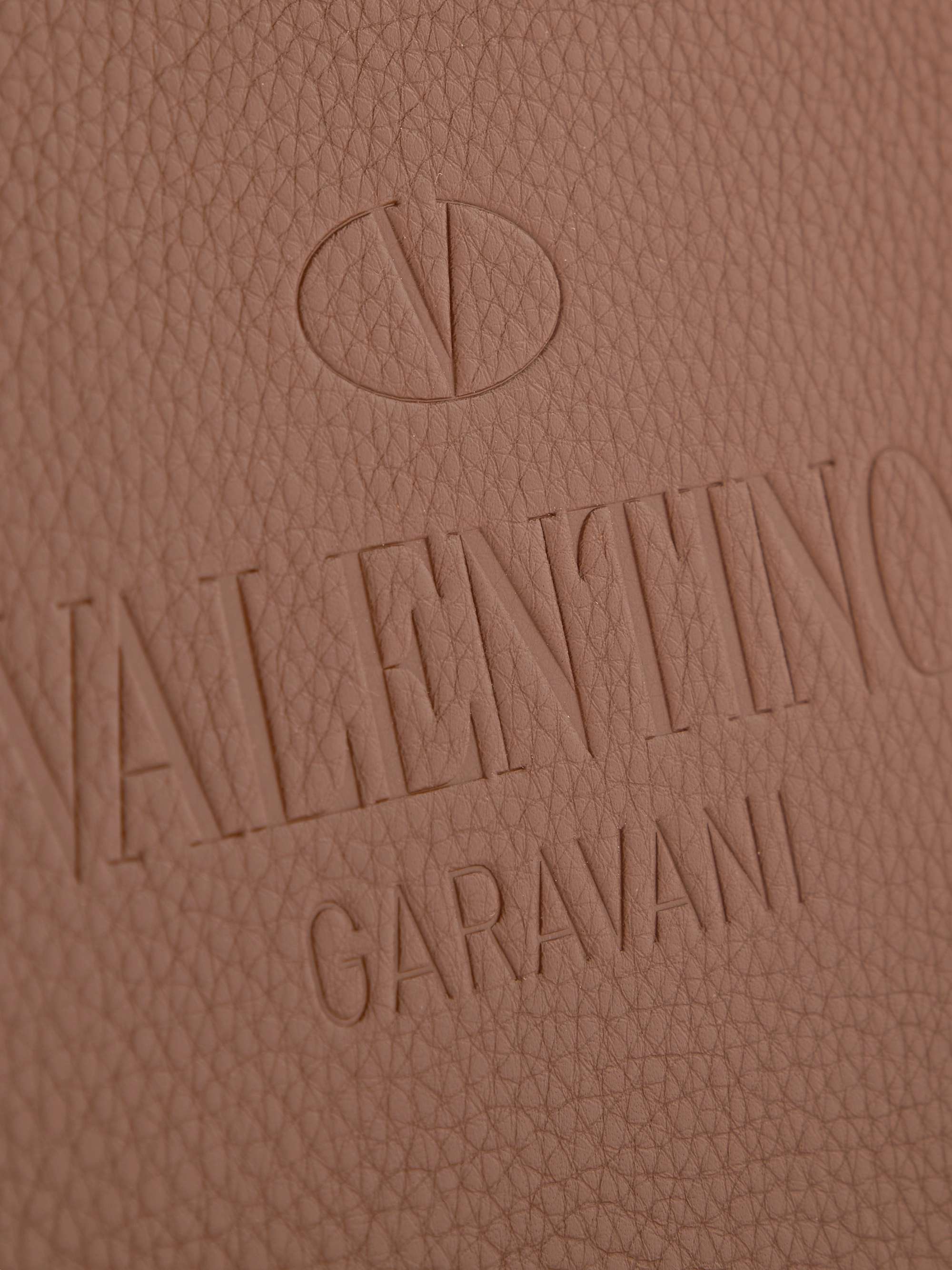 VALENTINO GARAVANI Valentino Garavani Logo-Debossed Full-Grain Leather Pouch