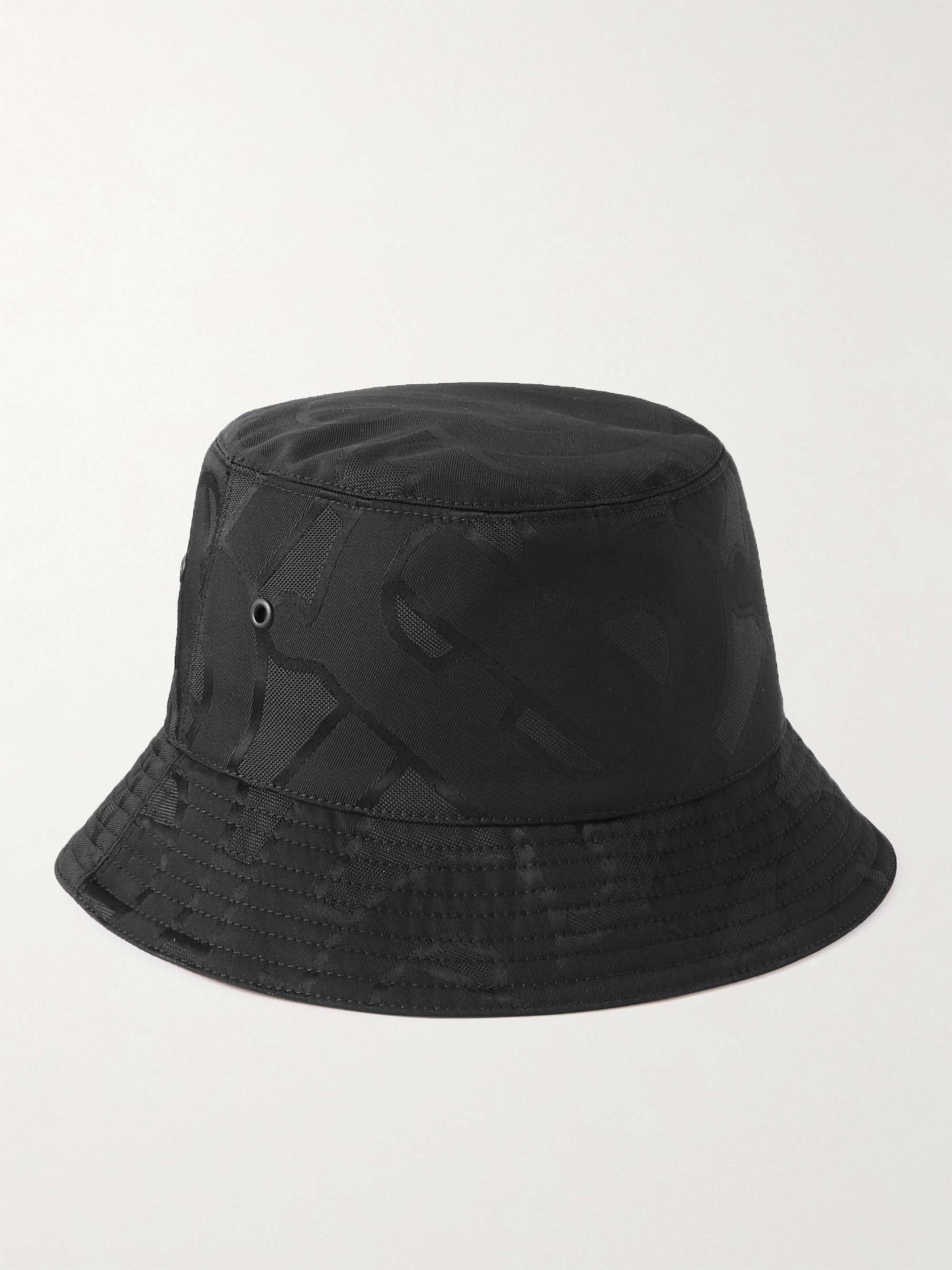 BURBERRY Logo-Jacquard Shell Bucket Hat