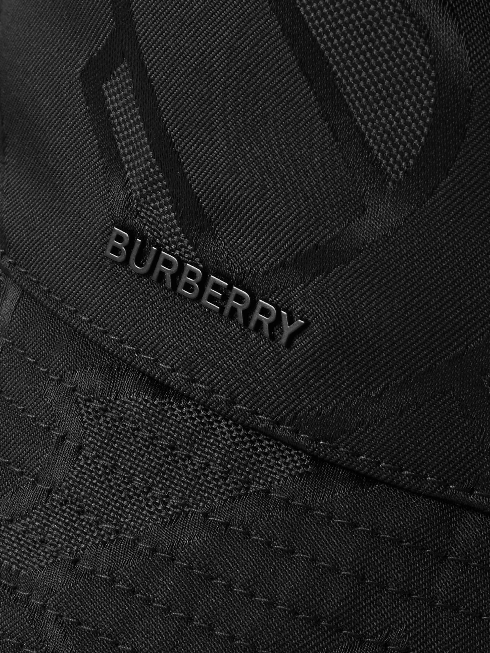 BURBERRY Logo-Jacquard Shell Bucket Hat