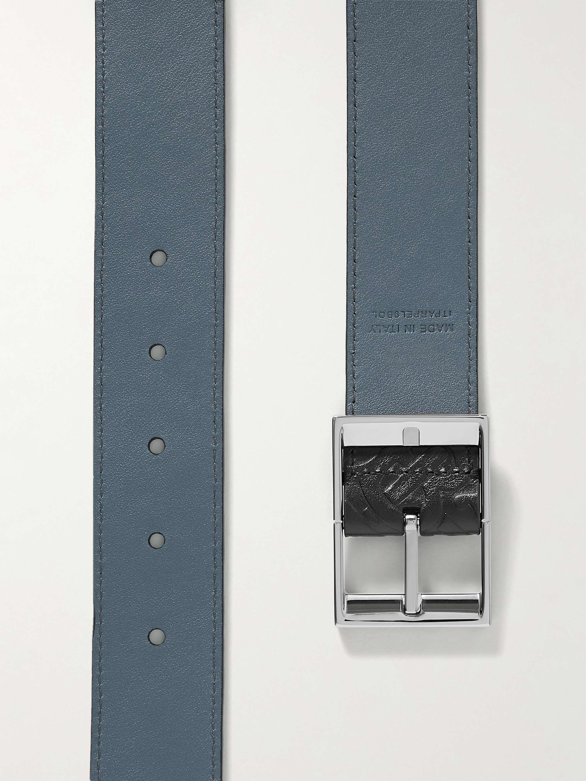 BURBERRY 3.5cm Reversible Leather Belt for Men