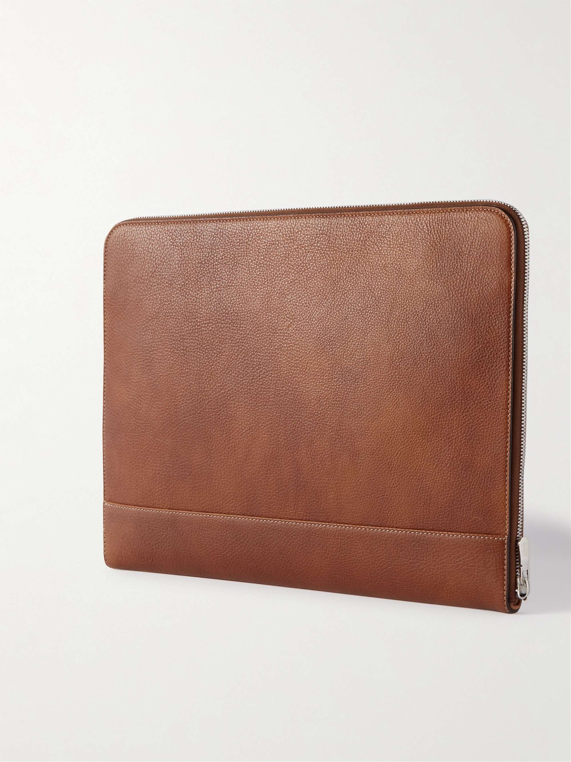 BRUNELLO CUCINELLI Full-Grain Leather Pouch