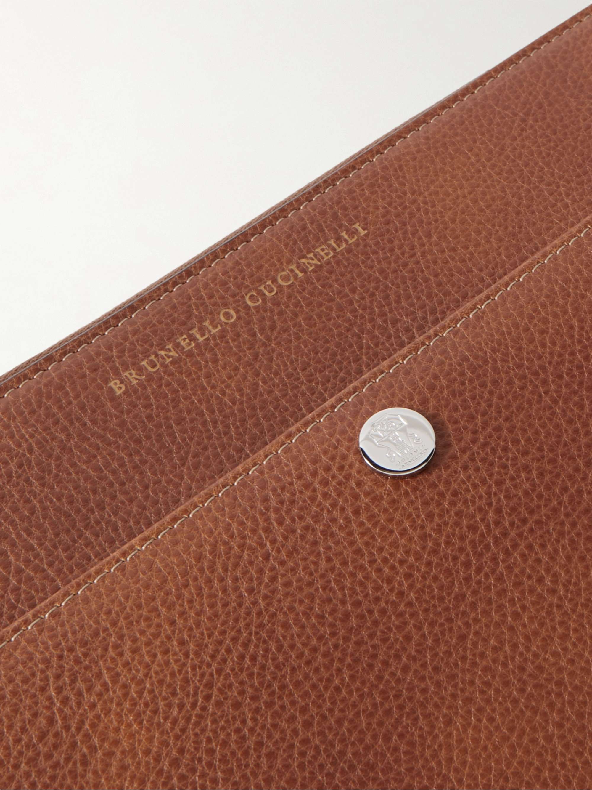 BRUNELLO CUCINELLI Full-Grain Leather Pouch