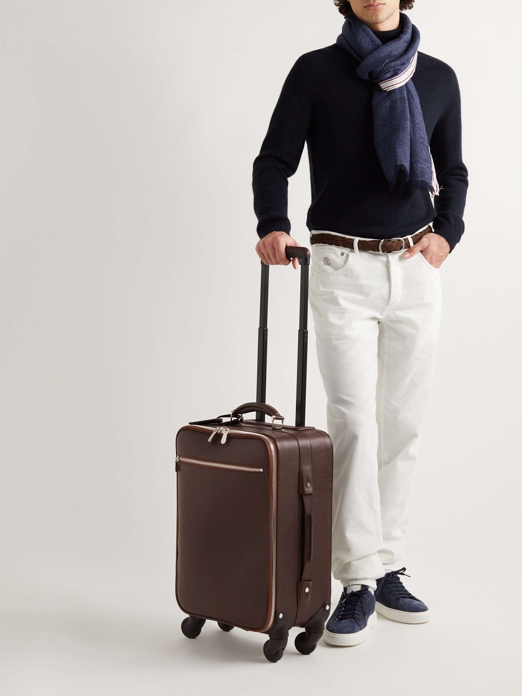 BRUNELLO CUCINELLI Leather Carry-On Suitcase