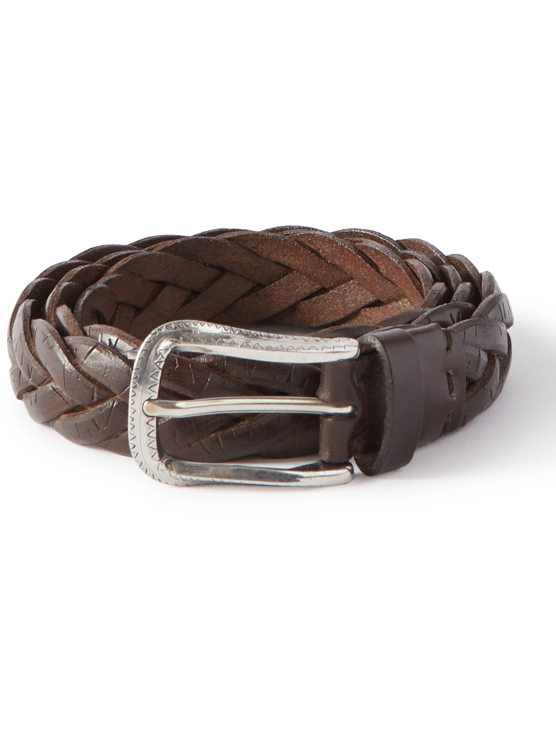 Brunello Cucinelli - 3cm Woven Leather Belt - Men - Brown - EU 110