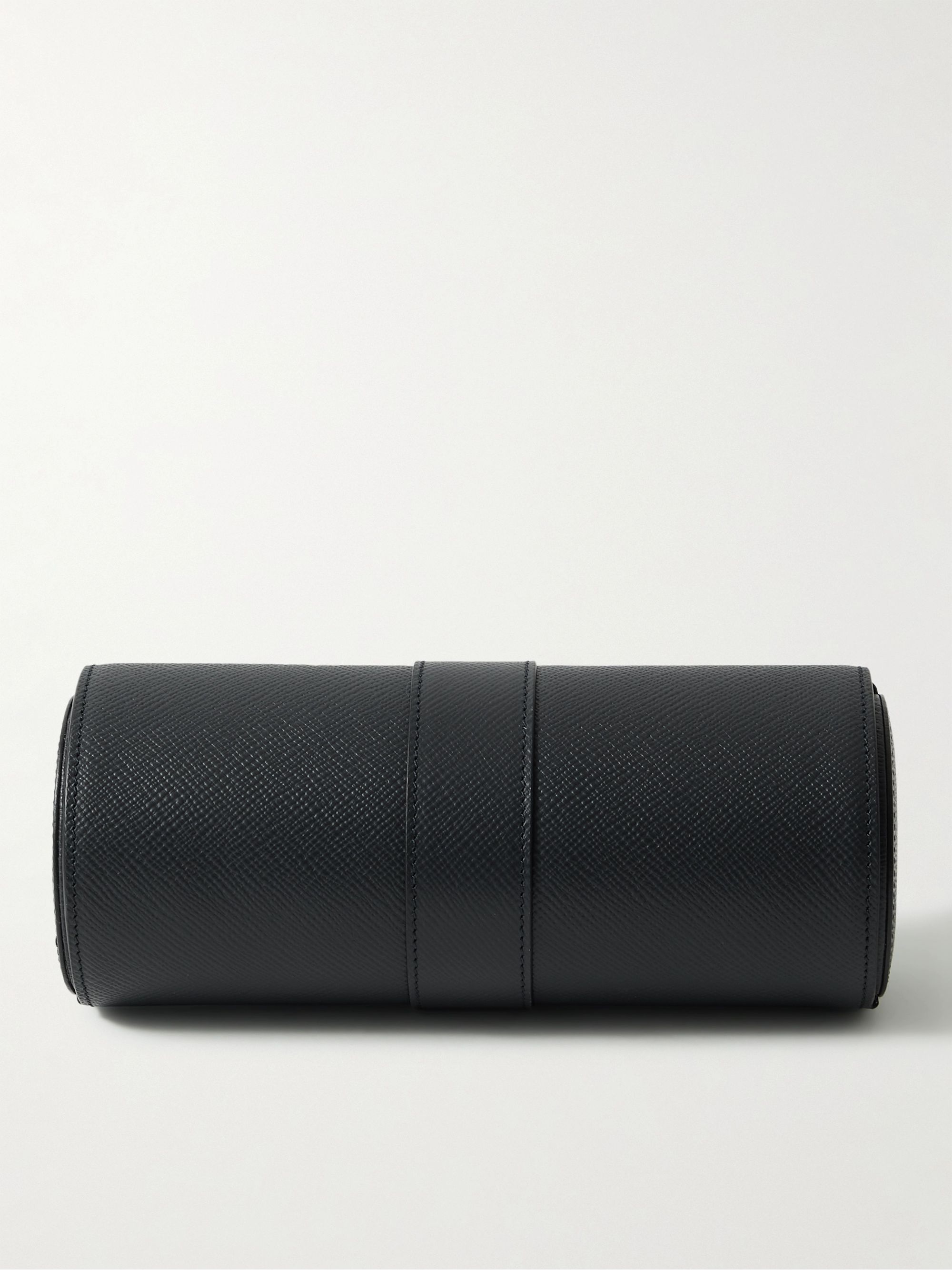 SMYTHSON Panama Cross-Grain Leather Watch Roll