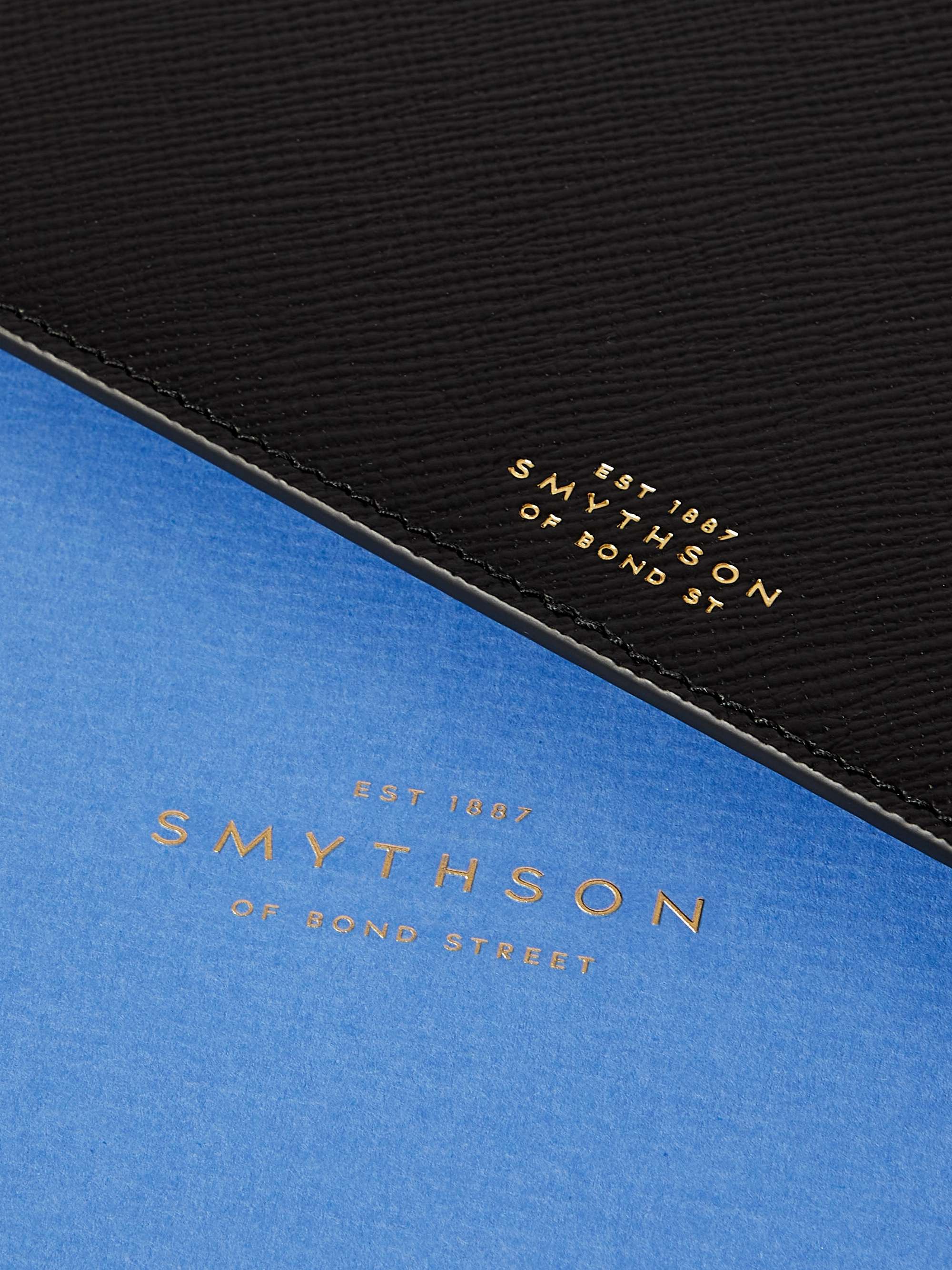 SMYTHSON A5 Panama Cross-Grain Leather Writing Folder and Notebook