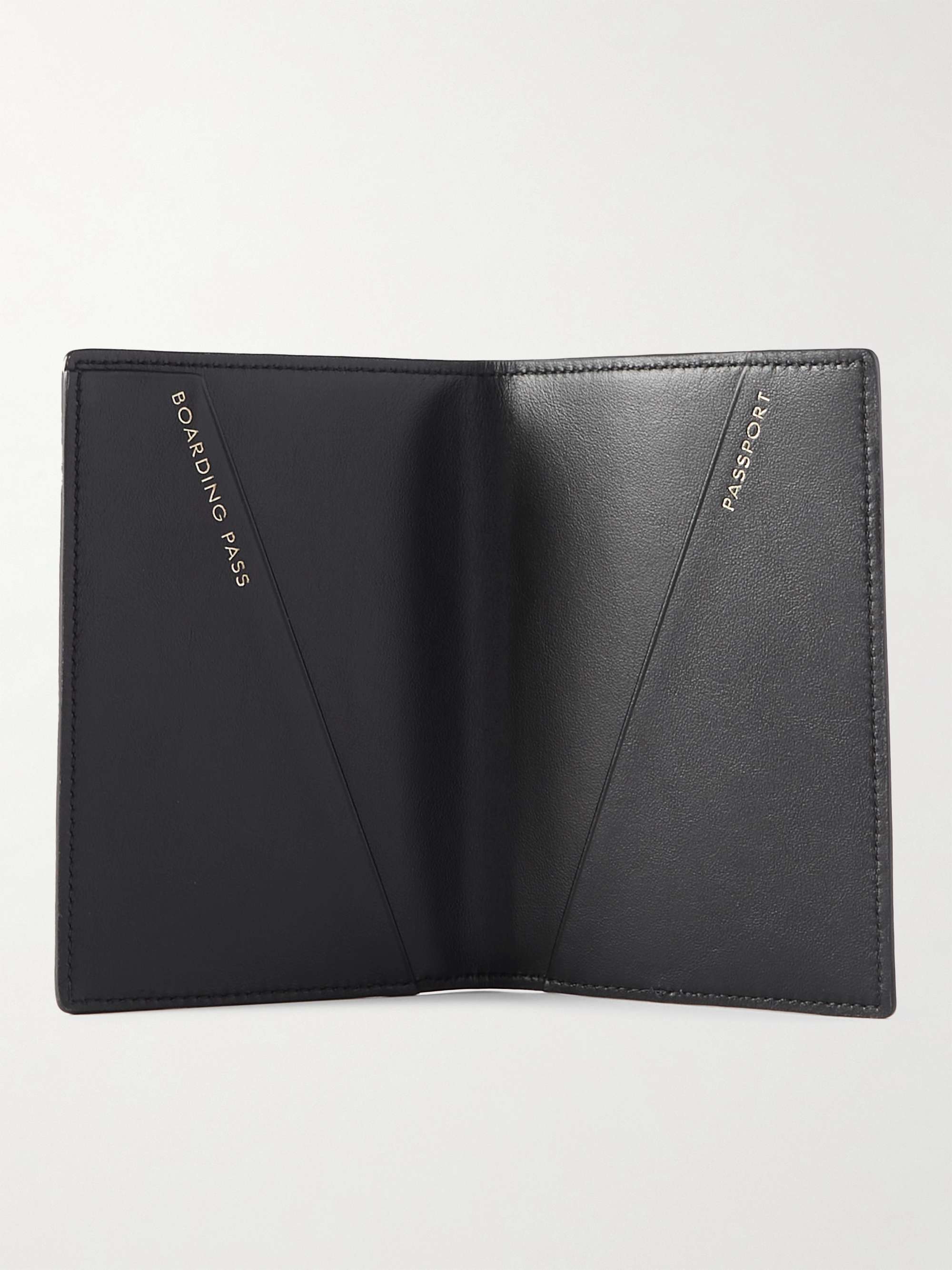 SMYTHSON Panama Cross-Grain Leather Passport Cover