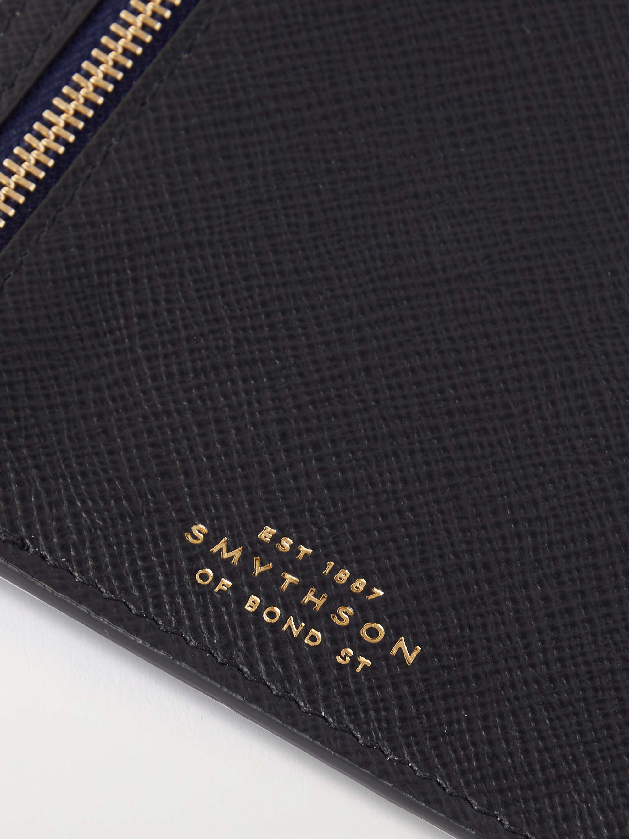 SMYTHSON Panama Cross-Grain Leather Pouch
