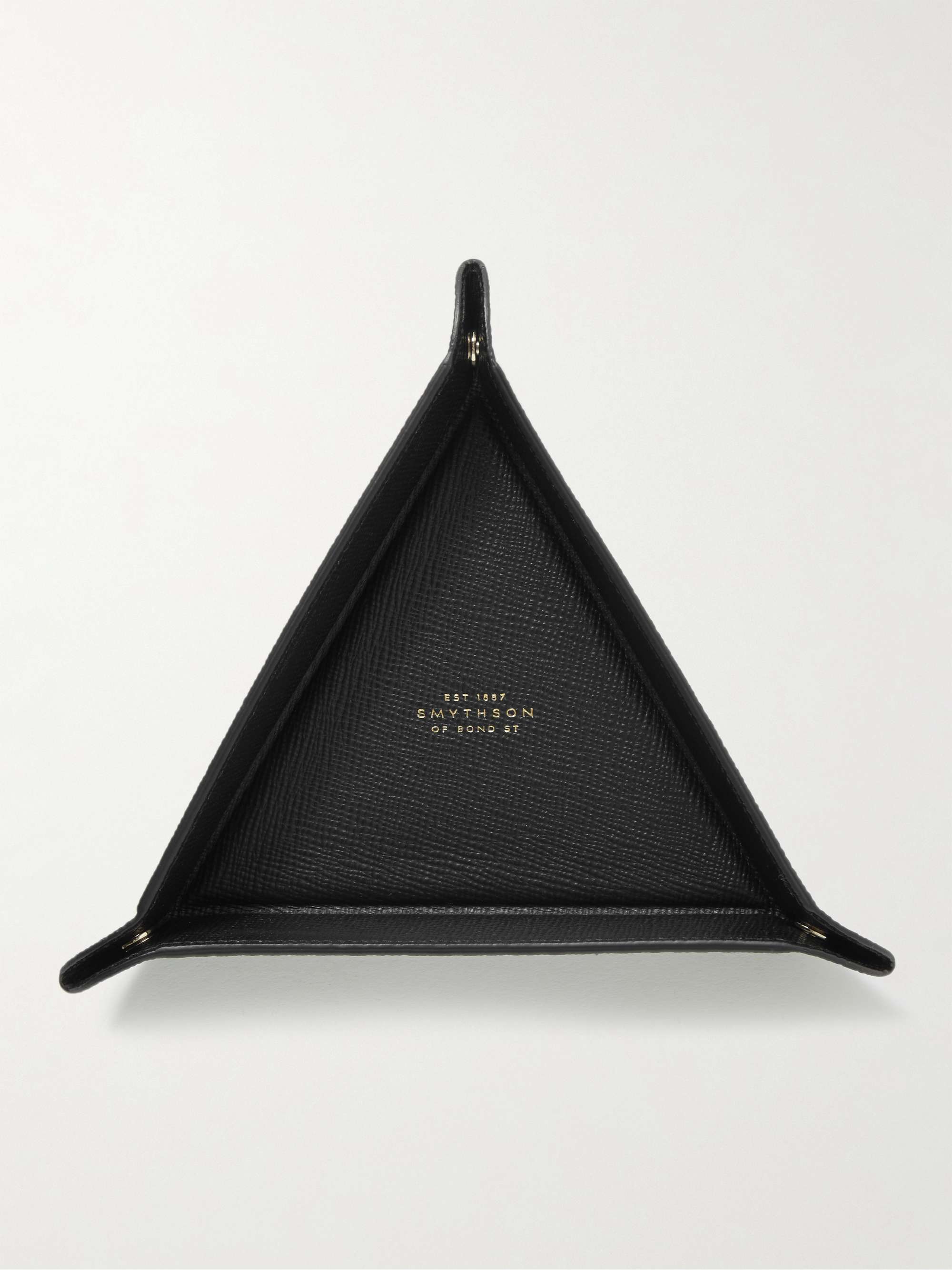 SMYTHSON Panama Cross-Grain Leather Trinket Tray