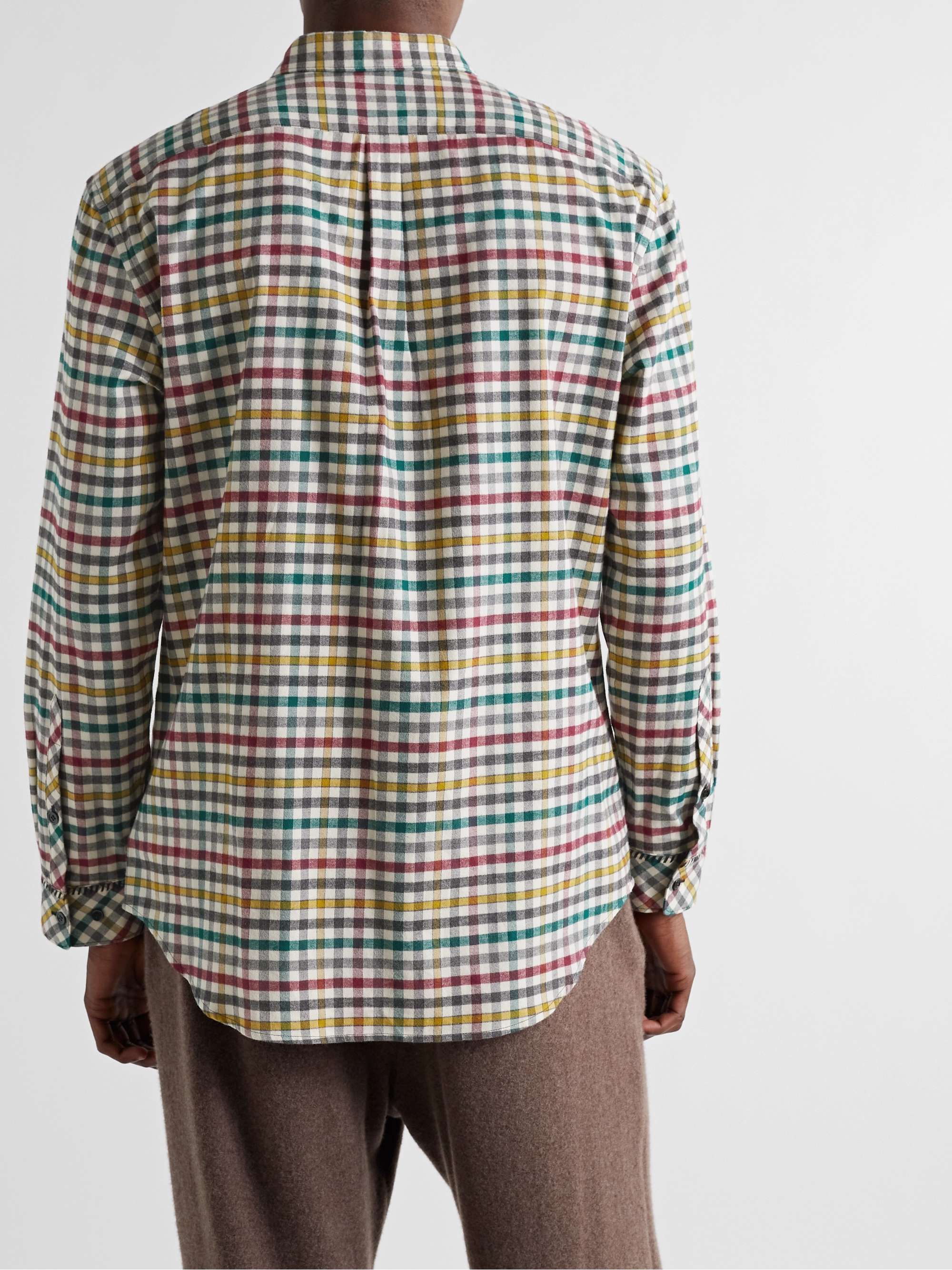 GABRIELA HEARST Quevedo Checked Brushed-Cotton Shirt