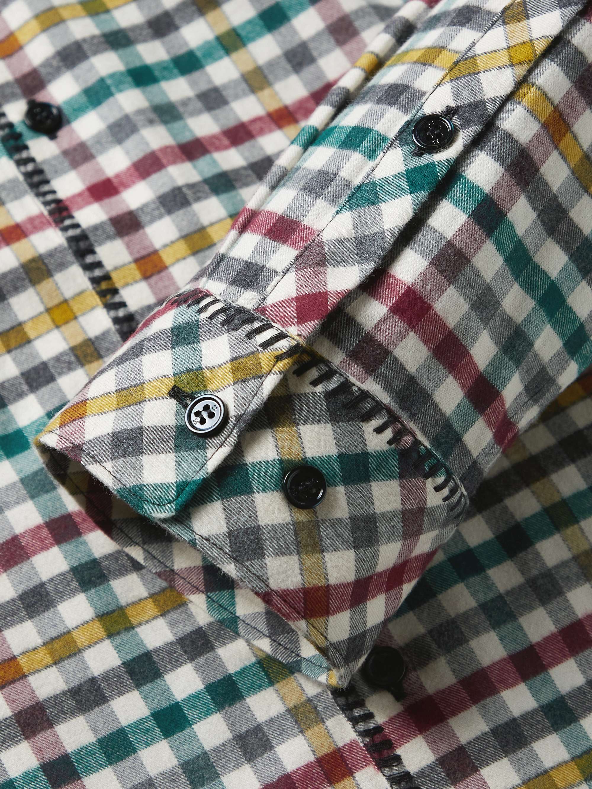 GABRIELA HEARST Quevedo Checked Brushed-Cotton Shirt