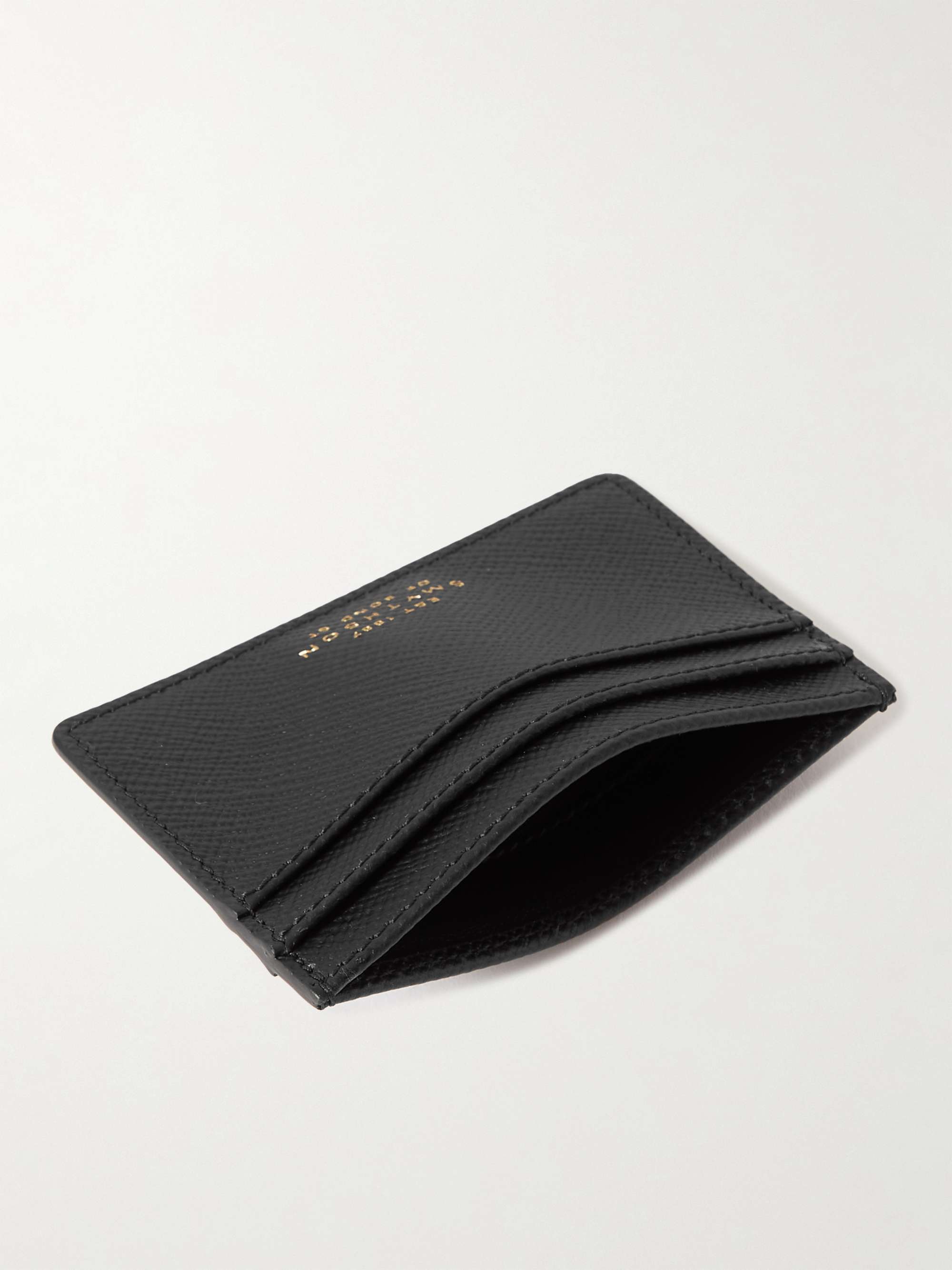 SMYTHSON Panama Cross-Grain Leather Cardholder