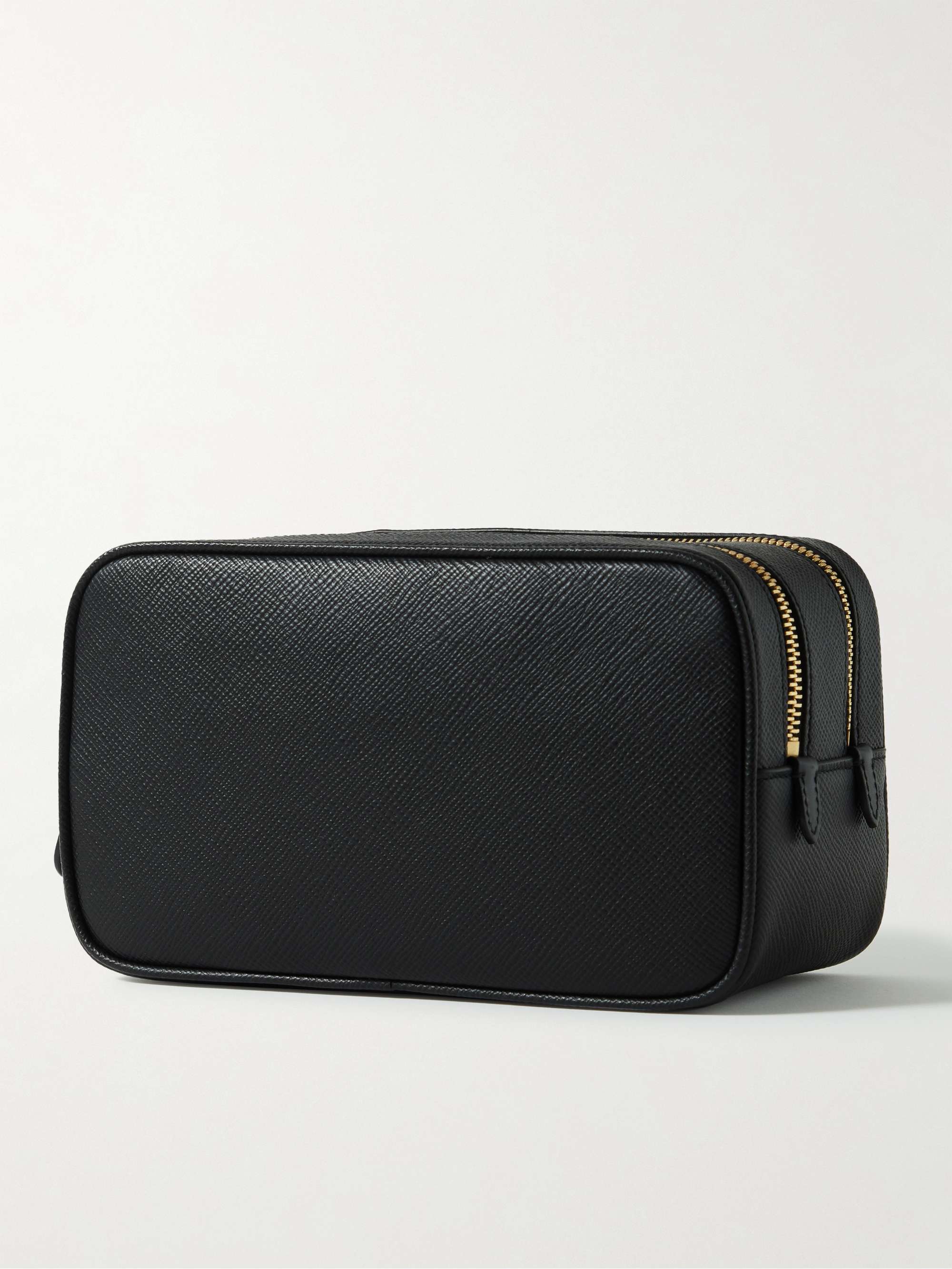SMYTHSON Panama Cross-Grain Leather Wash Bag