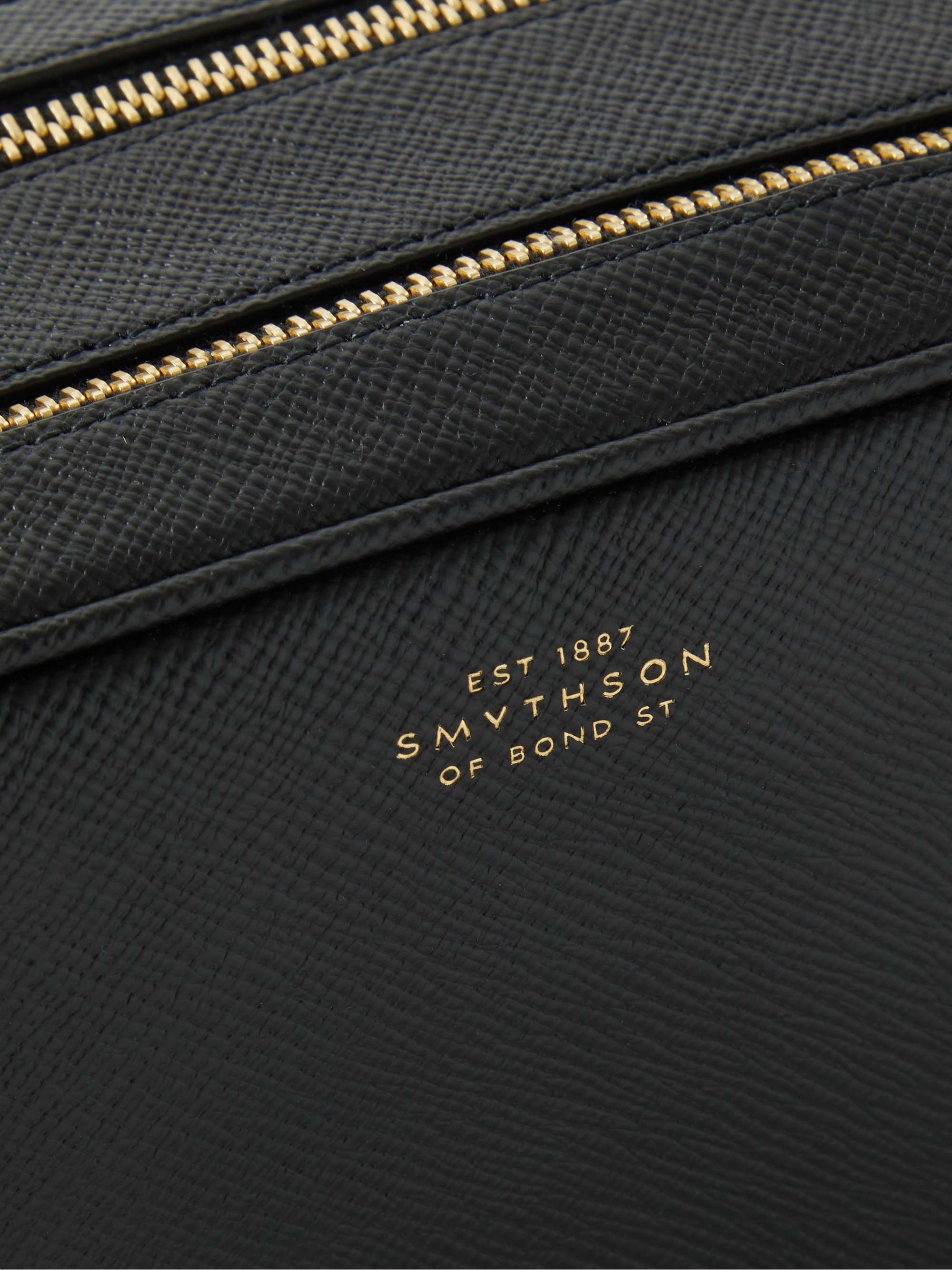 SMYTHSON Panama Cross-Grain Leather Wash Bag
