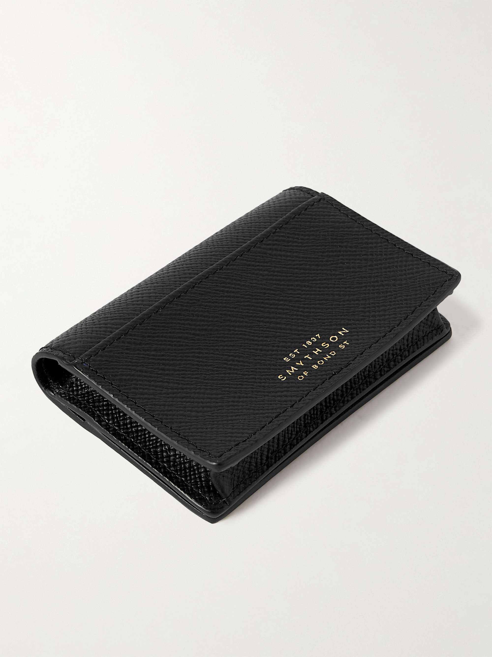 SMYTHSON Panama Cross-Grain Leather Bifold Cardholder