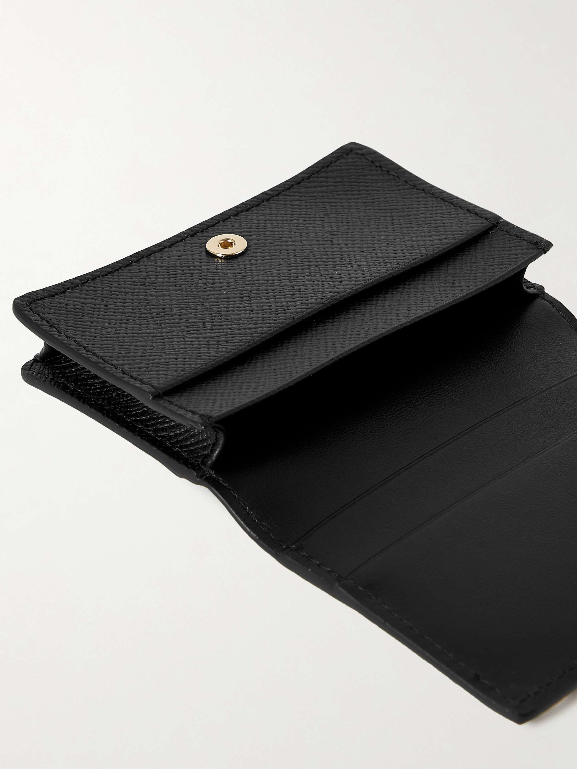 SMYTHSON Panama Cross-Grain Leather Bifold Cardholder