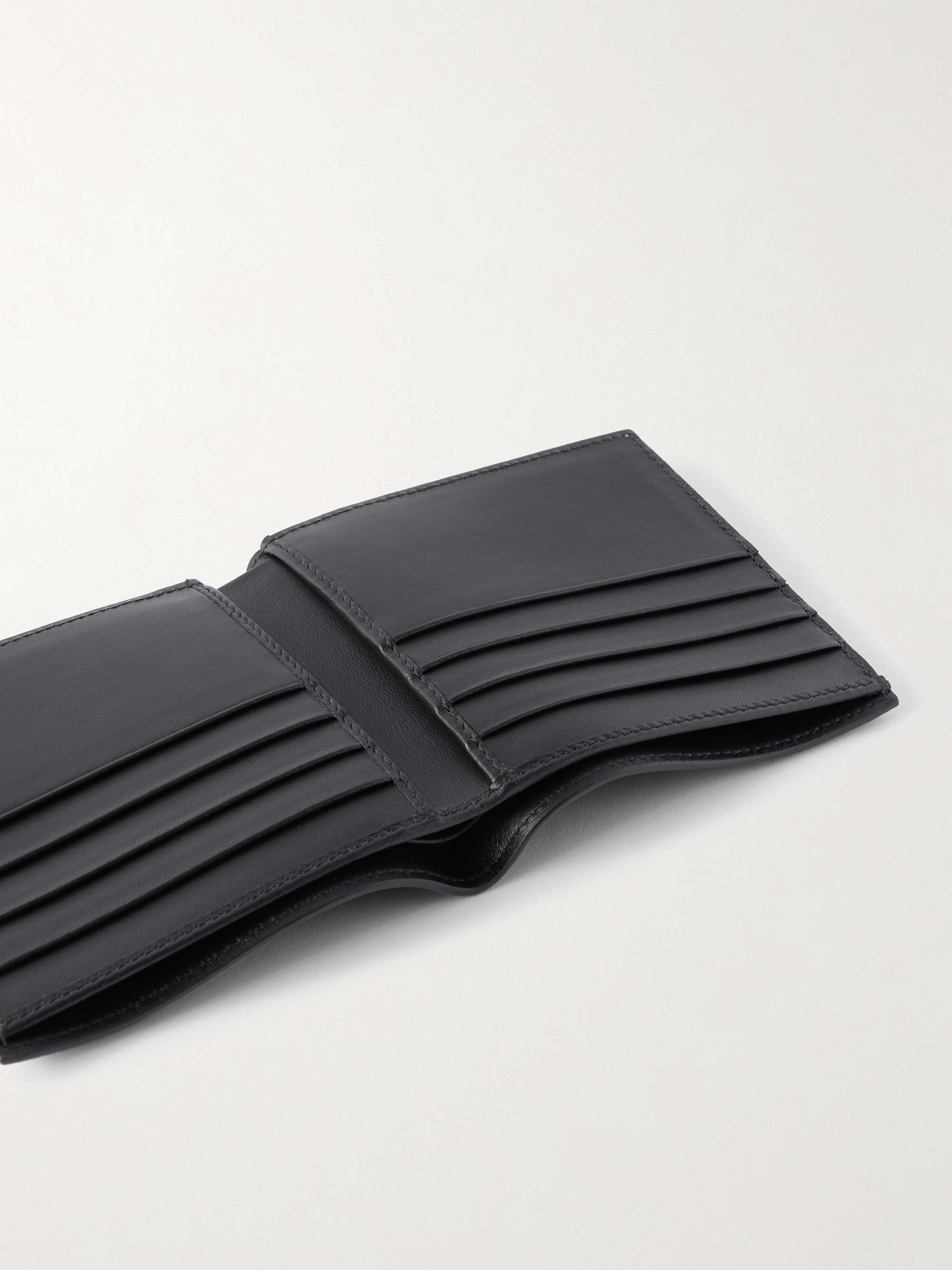 Smythson 6 Card Slot Money Clip Wallet in Panama Black