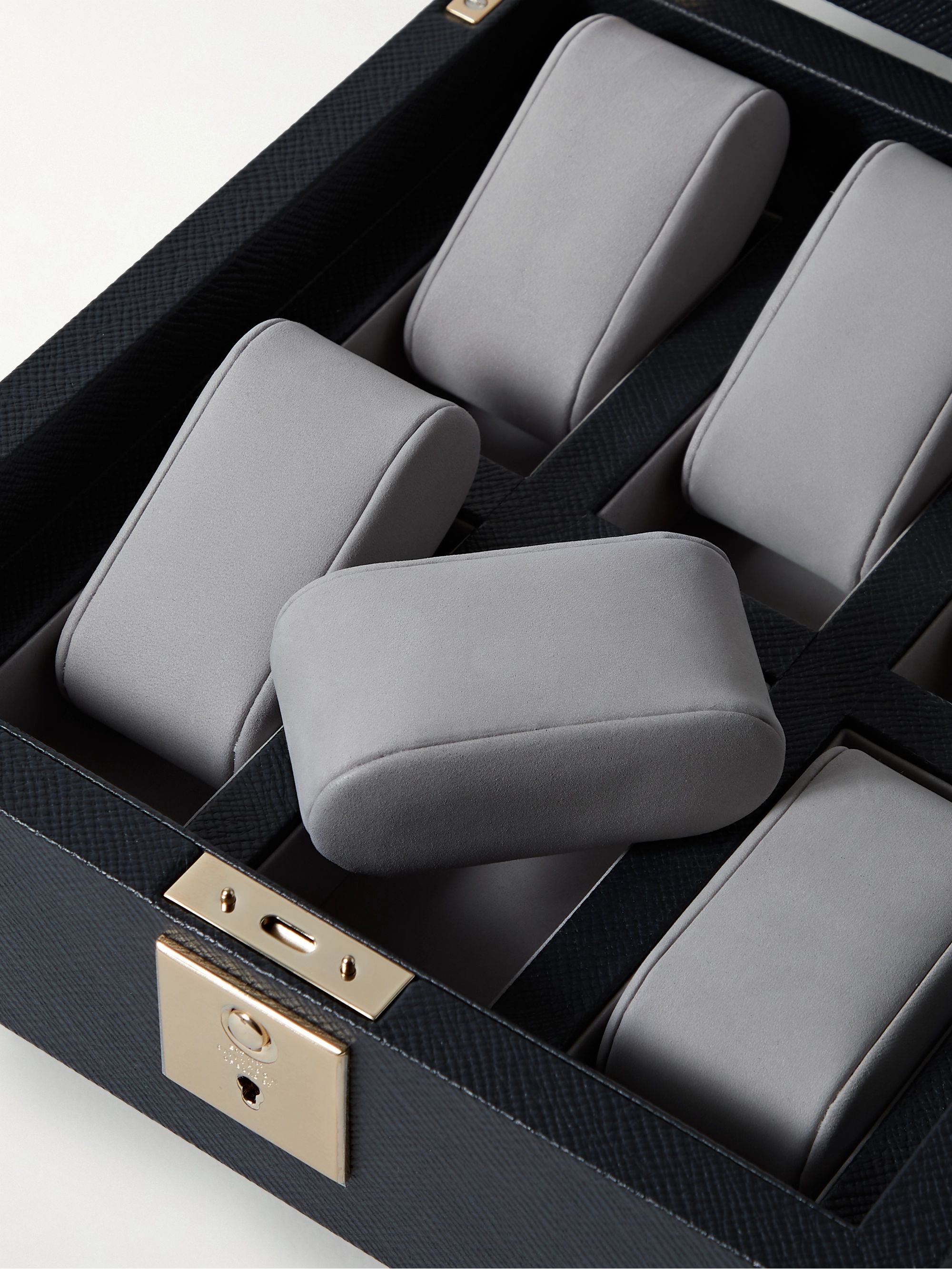 SMYTHSON Panama Cross-Grain Leather Watch Box