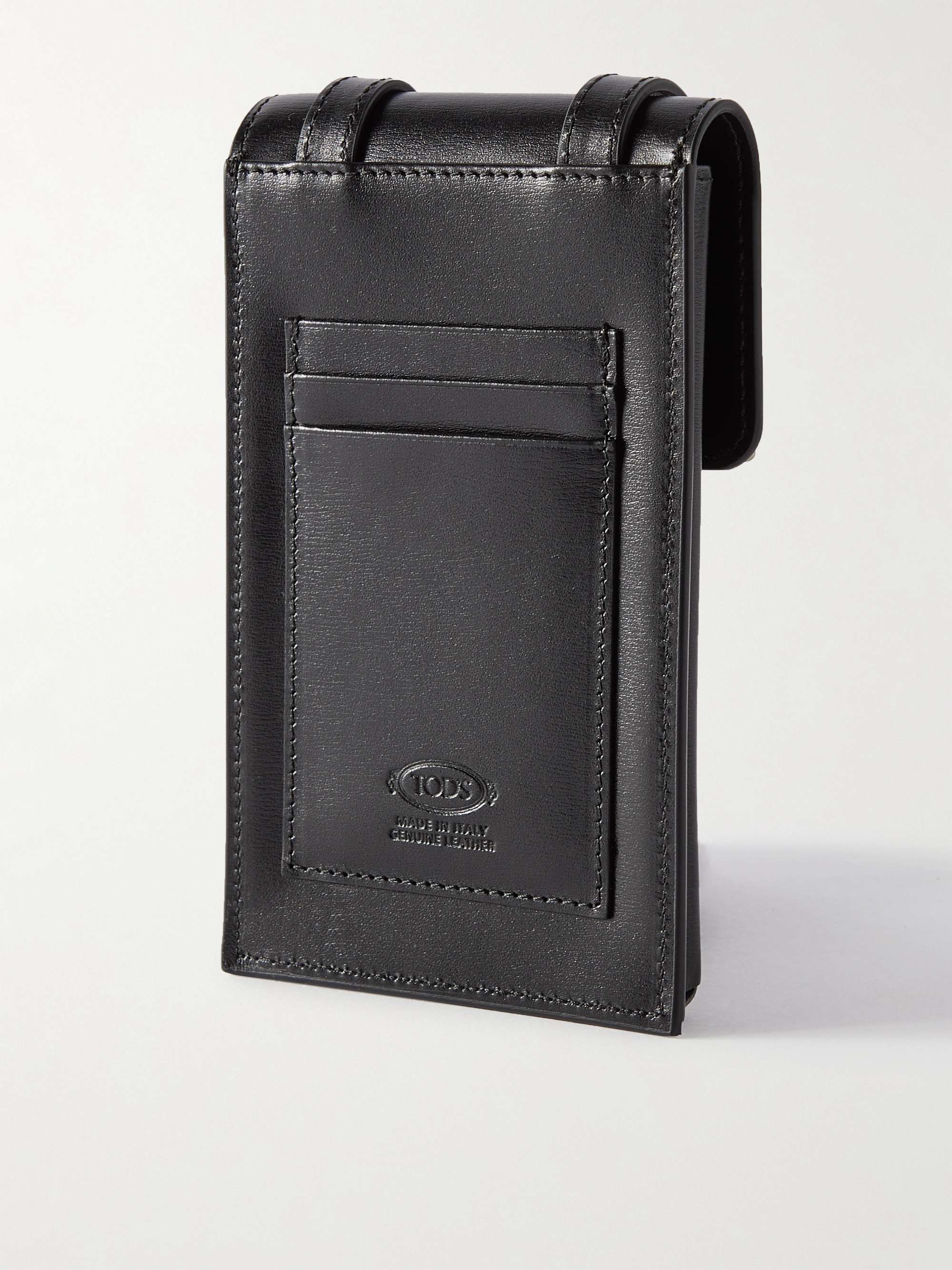 TOD'S Logo-Appliquéd Leather Messenger Bag