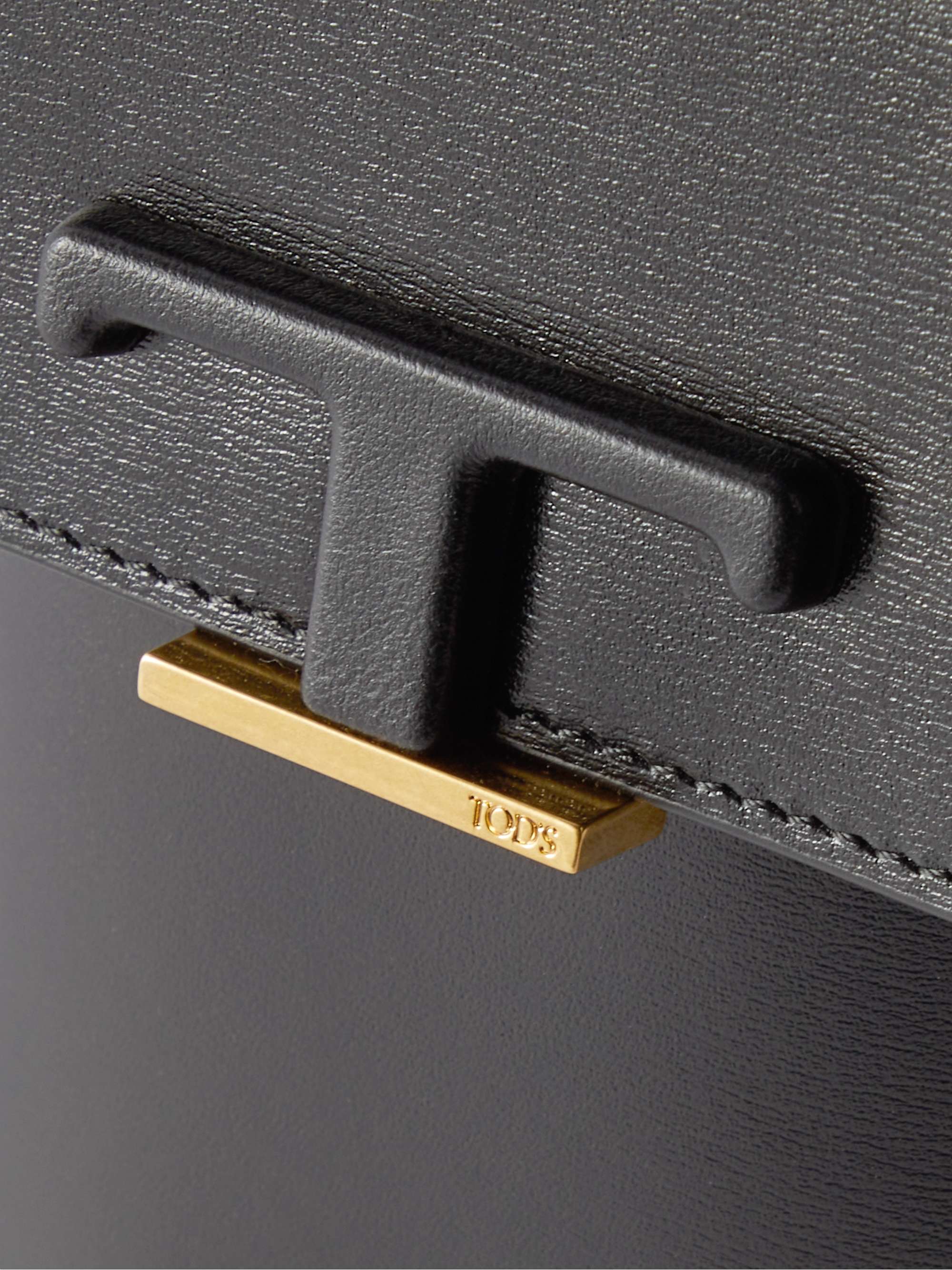 TOD'S Logo-Appliquéd Leather Messenger Bag