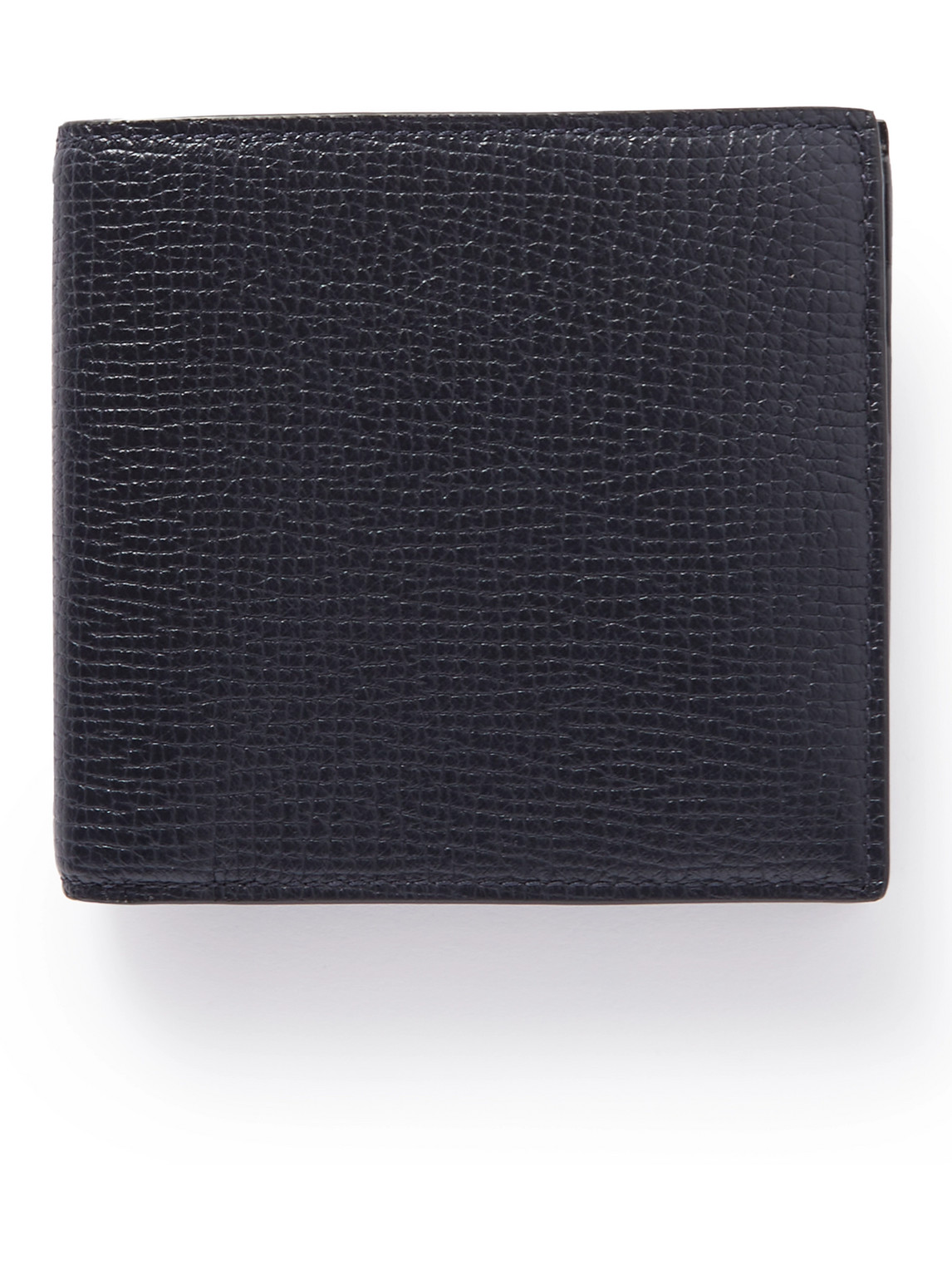 Shop Smythson Ludlow Full-grain Leather Billfold Wallet In Blue
