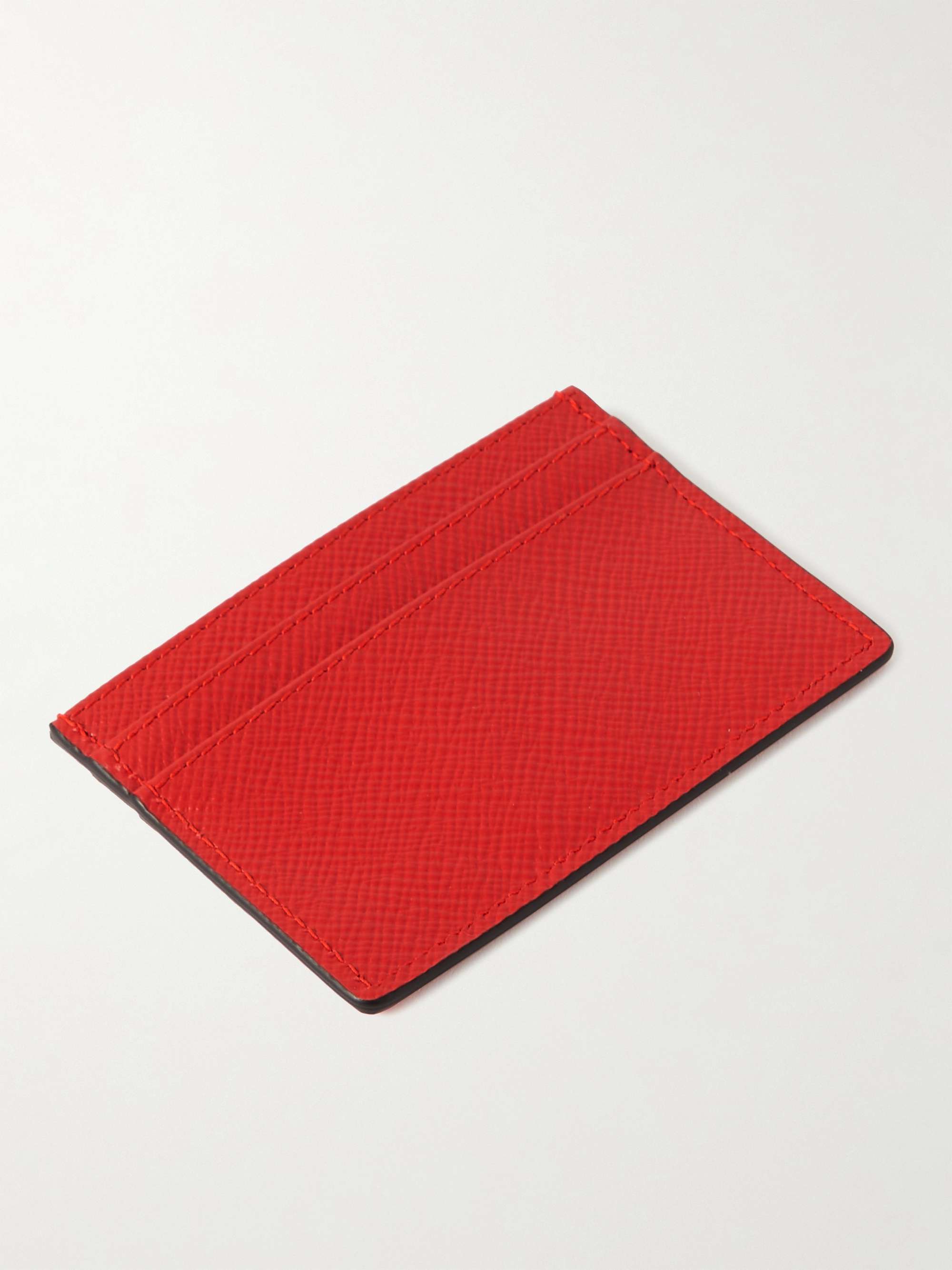 SMYTHSON Panama Cross-Grain Leather Cardholder