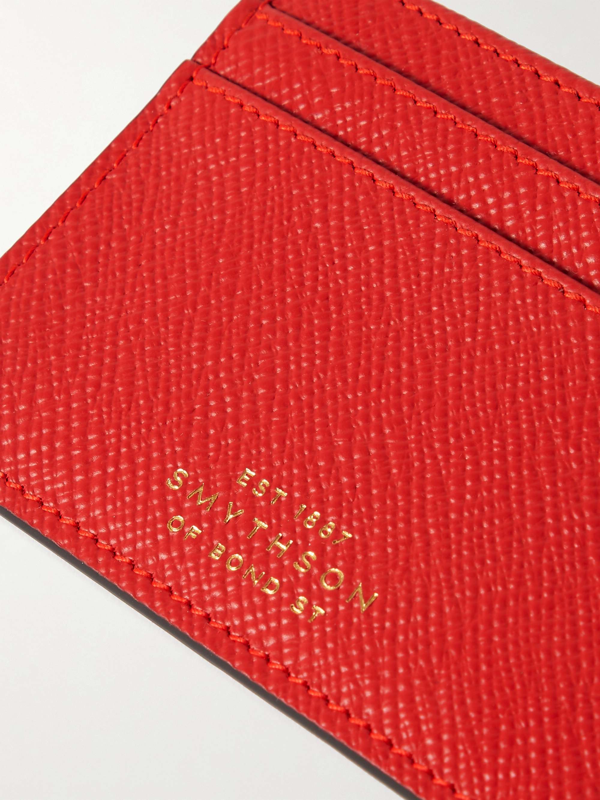 SMYTHSON Panama Cross-Grain Leather Cardholder