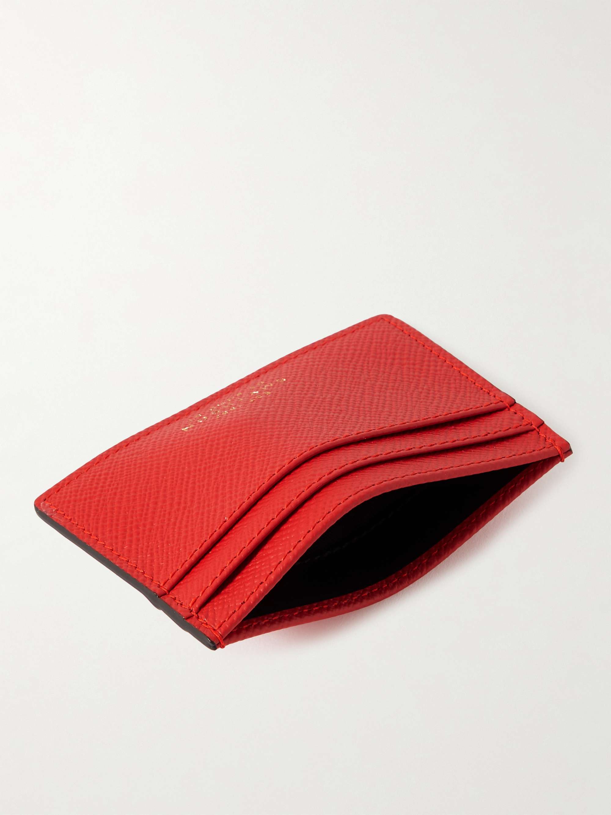 SMYTHSON Panama Cross-Grain Leather Cardholder