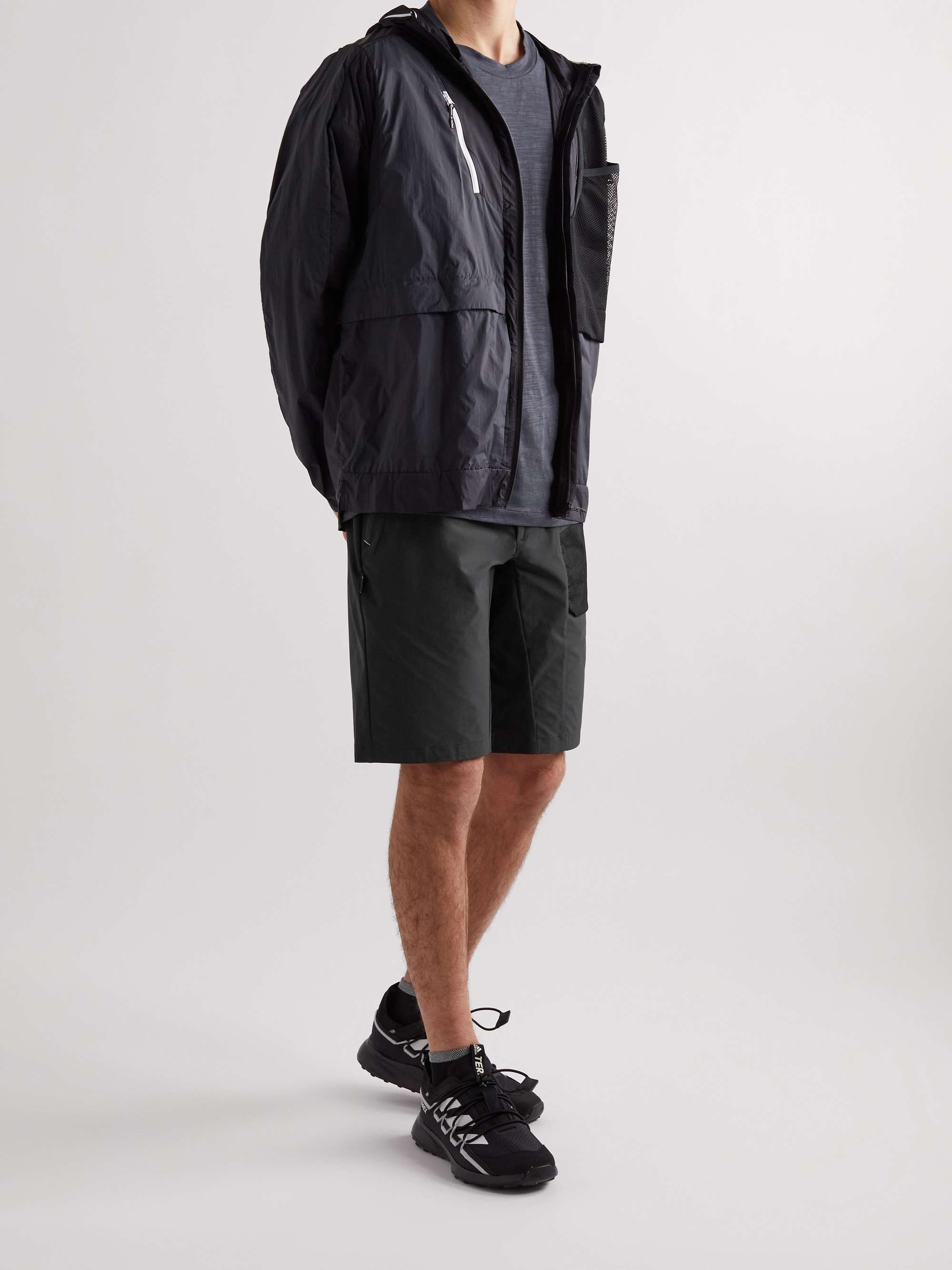 ADIDAS SPORT Terrex Voyager Wide-Leg Recycled Mesh-Panelled Shell Shorts