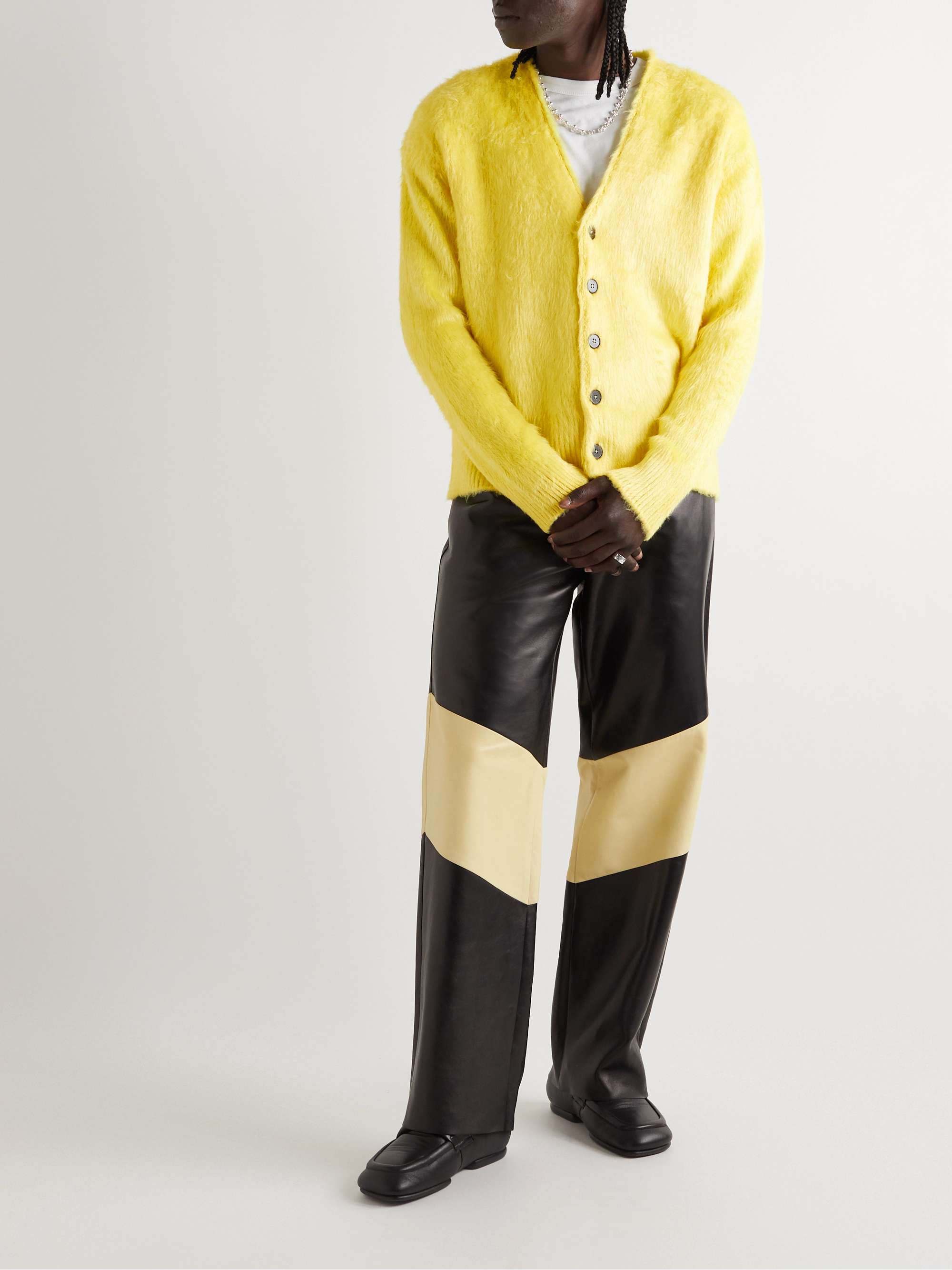 JIL SANDER Oversized Brushed-Silk Cardigan