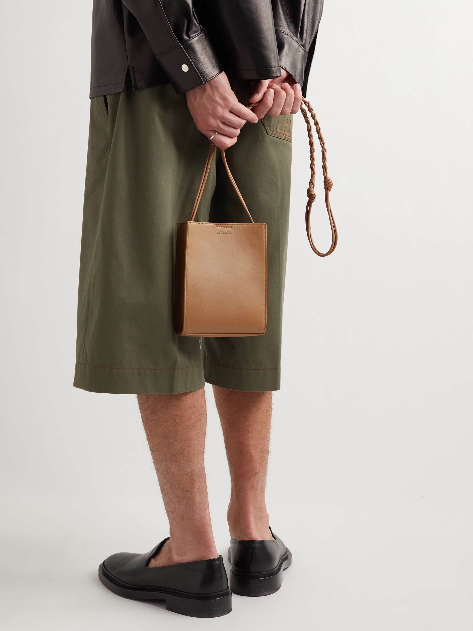 JIL SANDER Tangle Small Leather Messenger Bag
