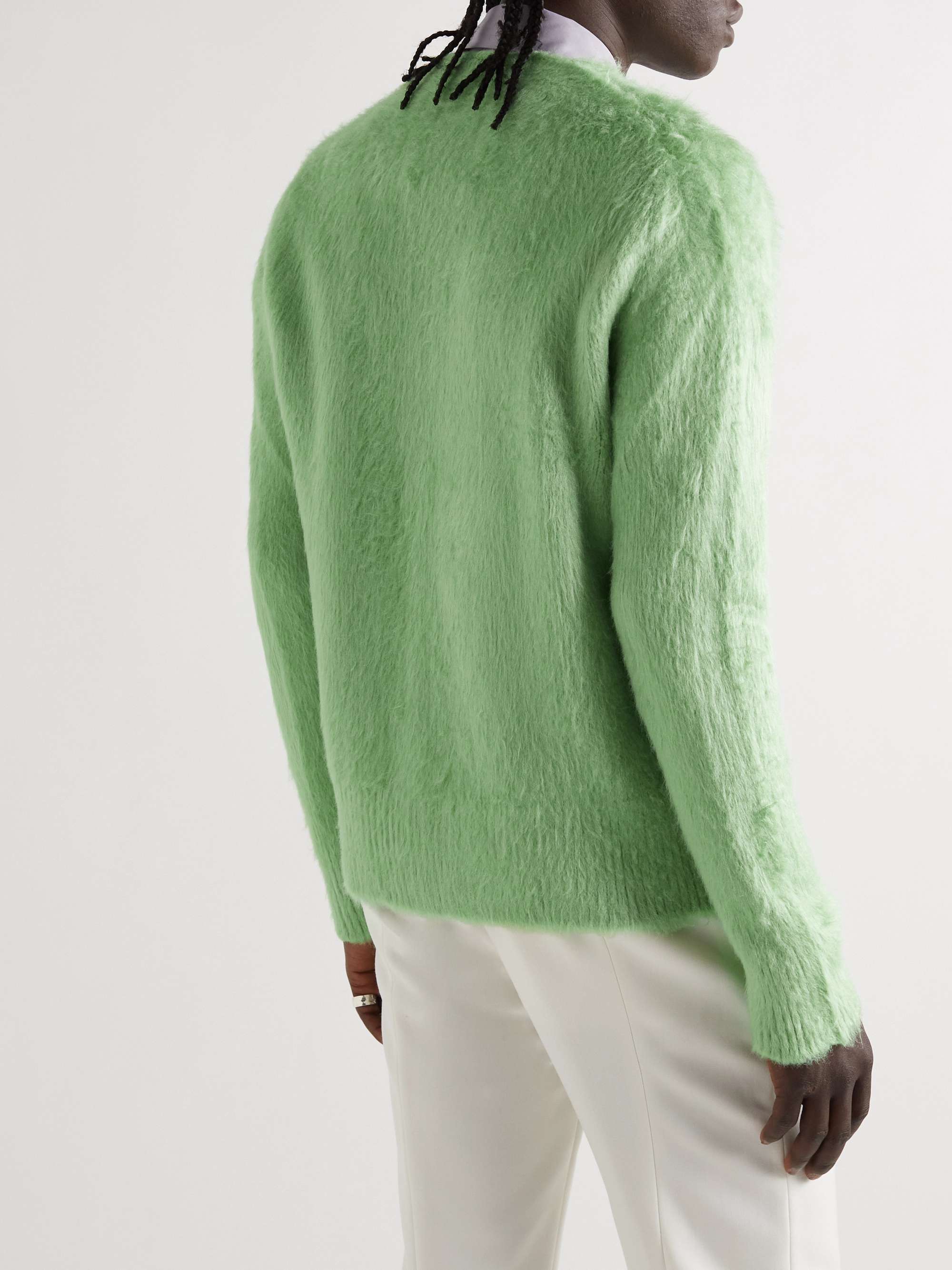 JIL SANDER Oversized Brushed-Silk Cardigan