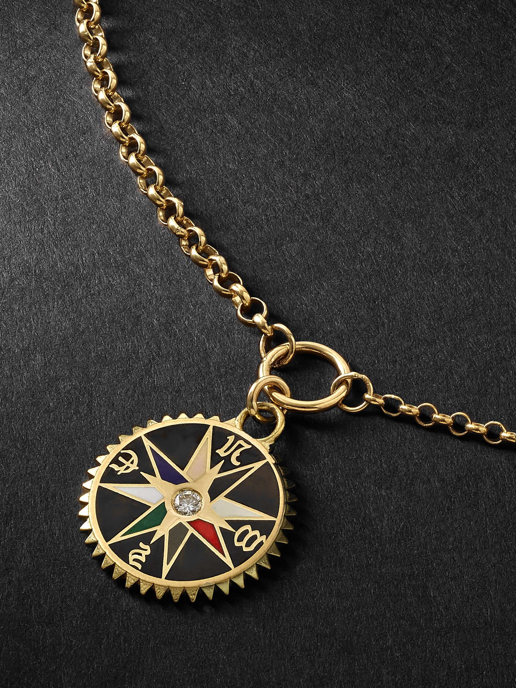 FOUNDRAE Course Correction Gold, Diamond and Enamel Necklace