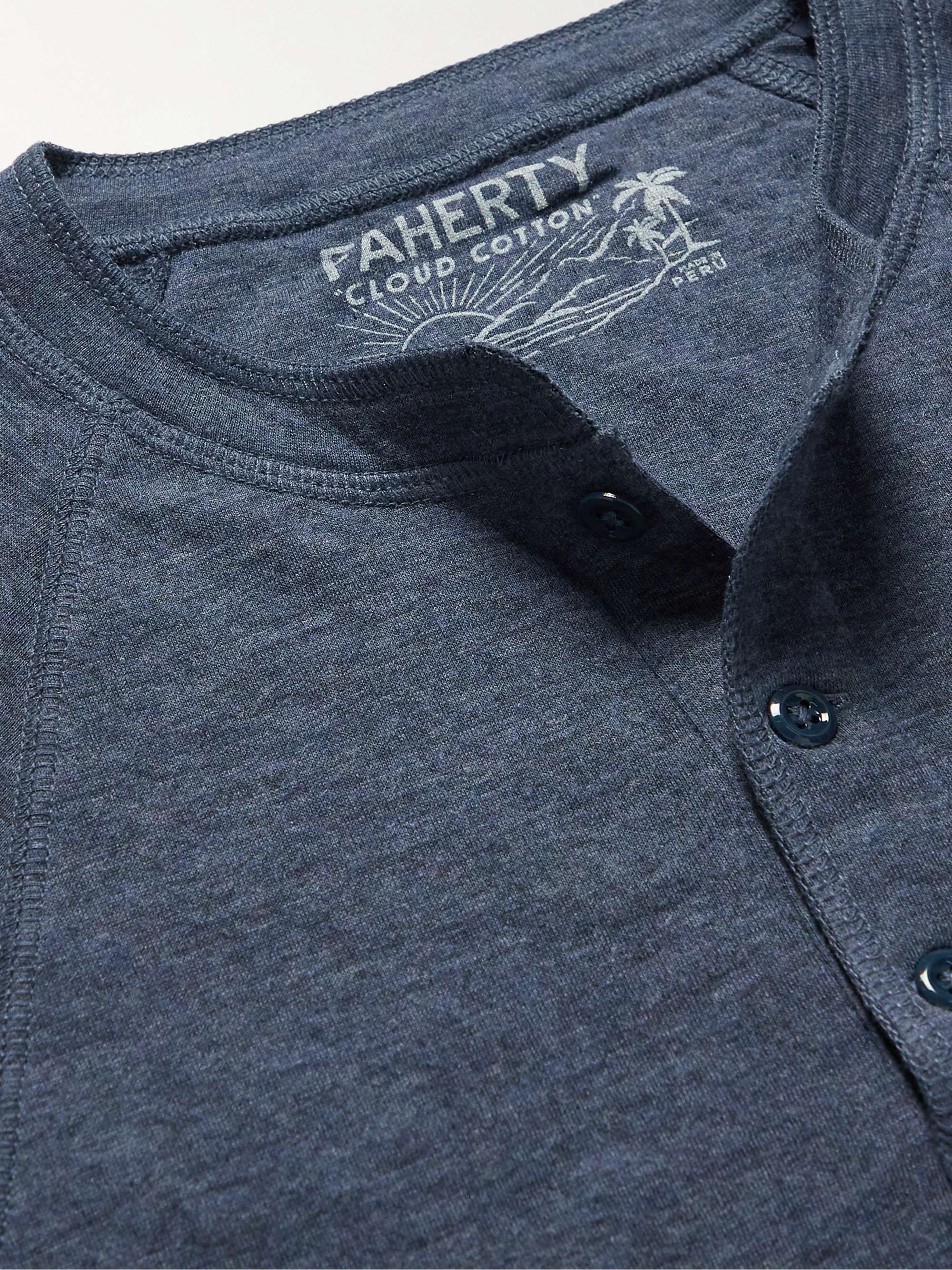 FAHERTY Maglia henley in misto cotone Pima e modal