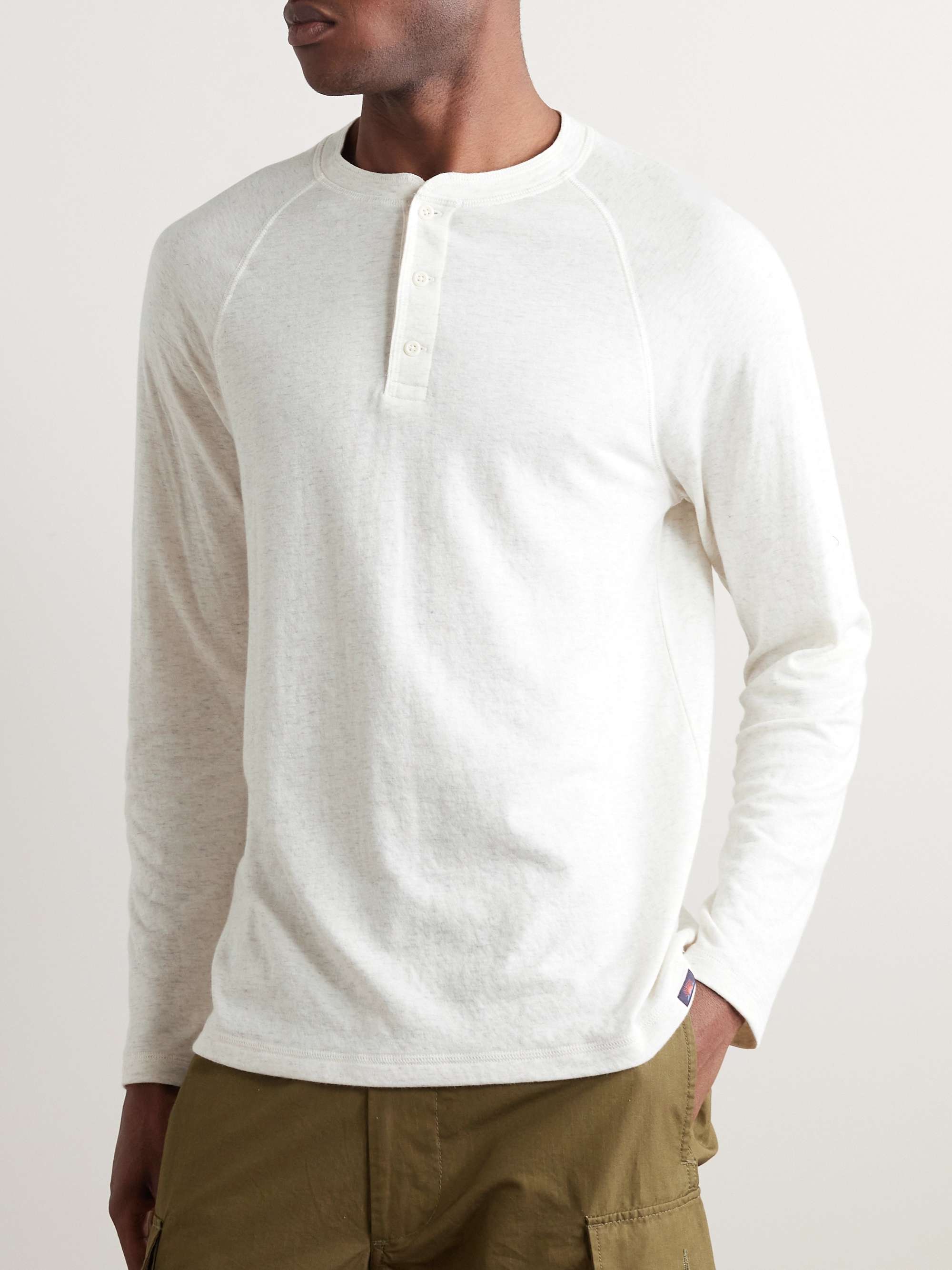 FAHERTY Pima Cotton and Modal-Blend Henley T-Shirt