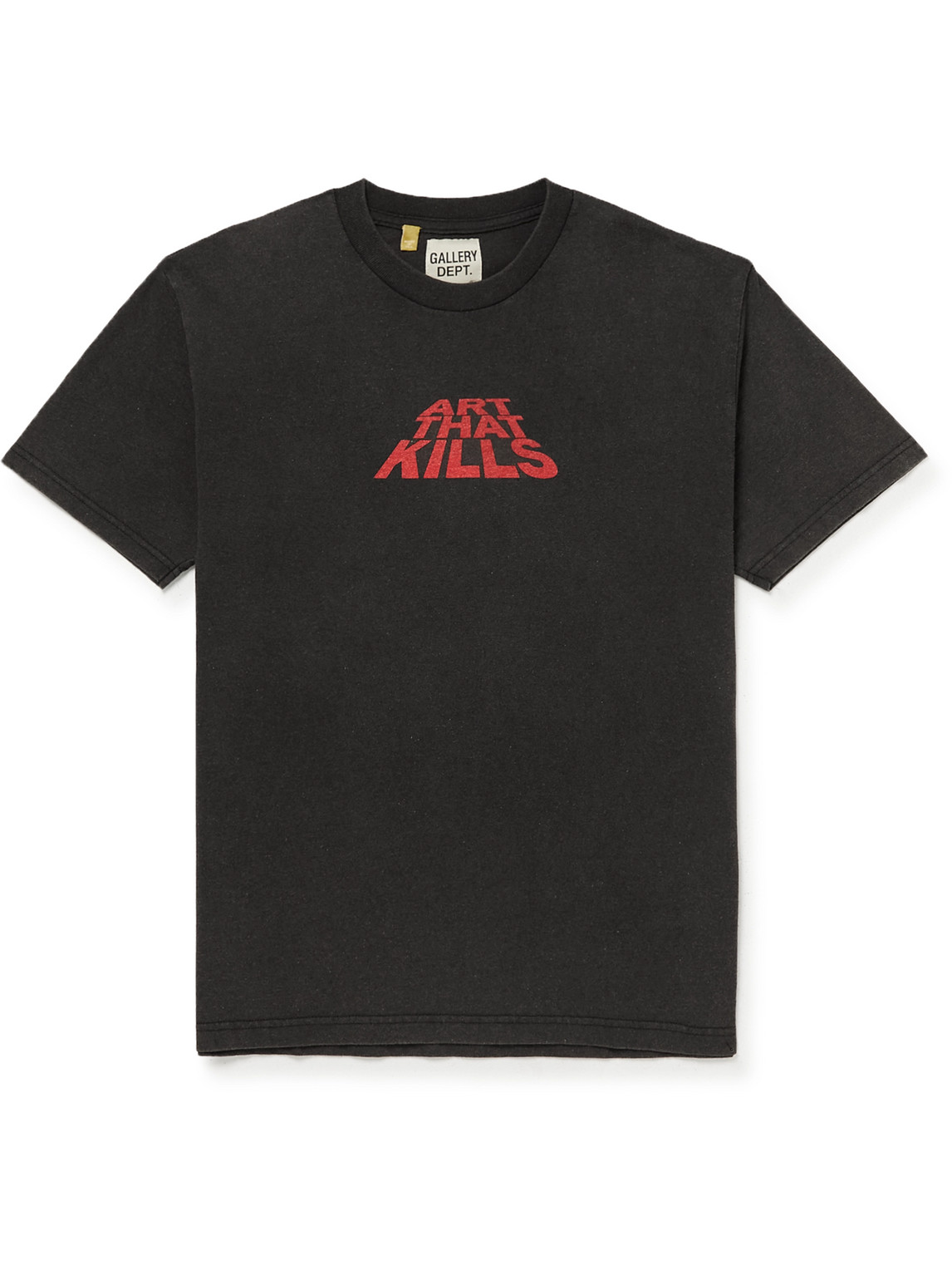 Gallery Dept. Atk Printed Cotton-jersey T-shirt In Black