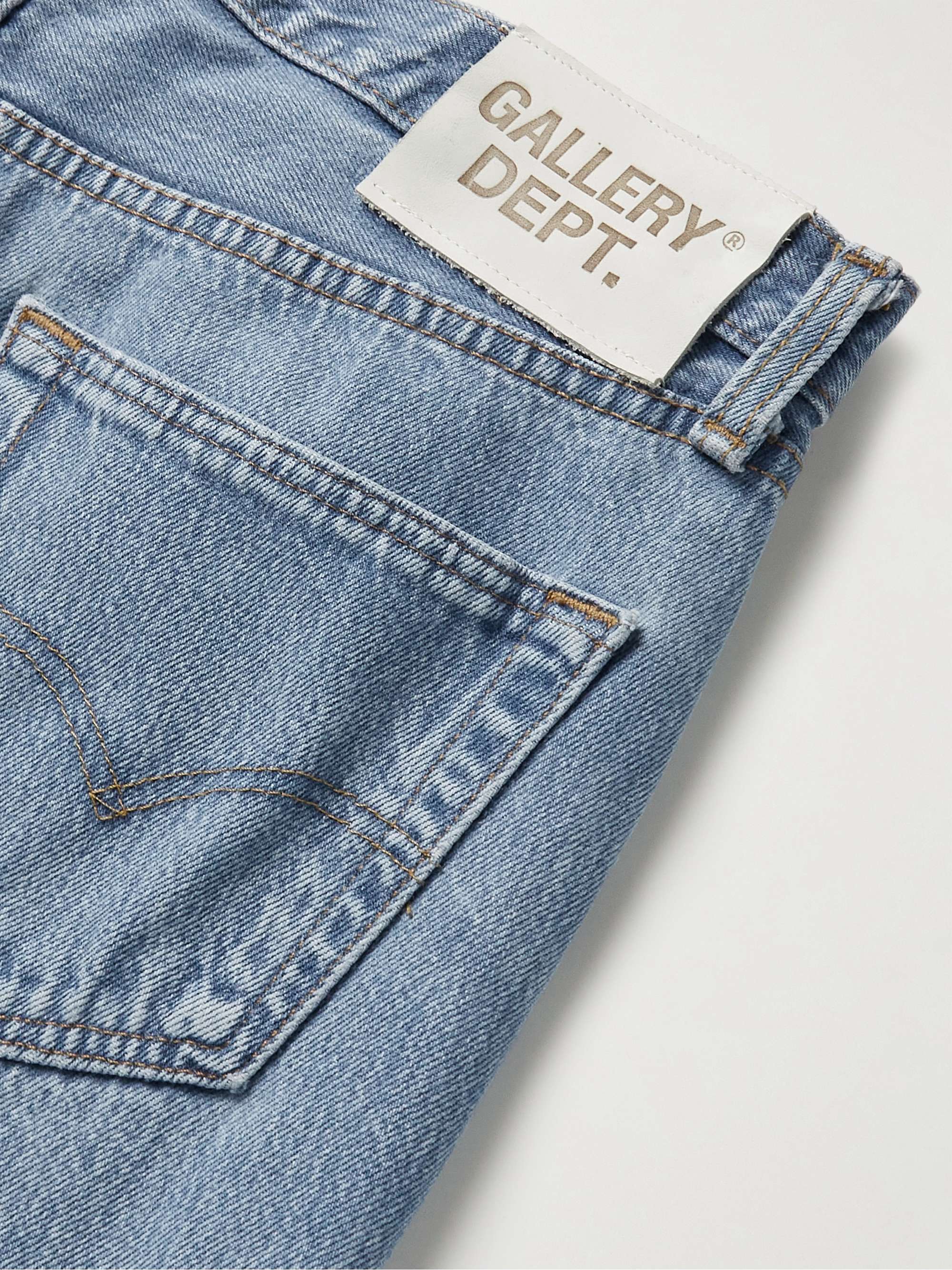 GALLERY DEPT. 90210 La Flare Slim-Fit Frayed Jeans