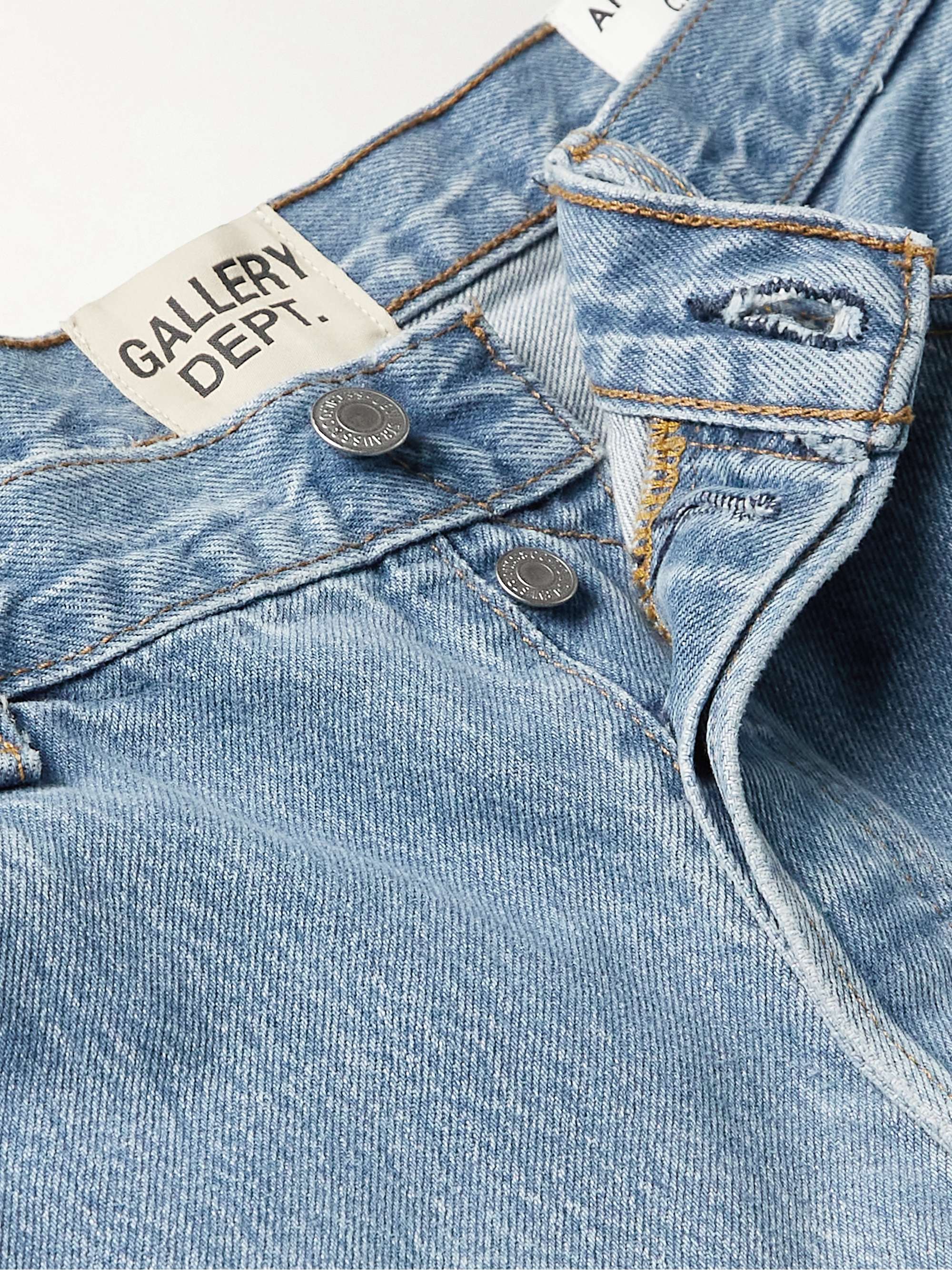 GALLERY DEPT. 90210 La Flare Slim-Fit Frayed Jeans