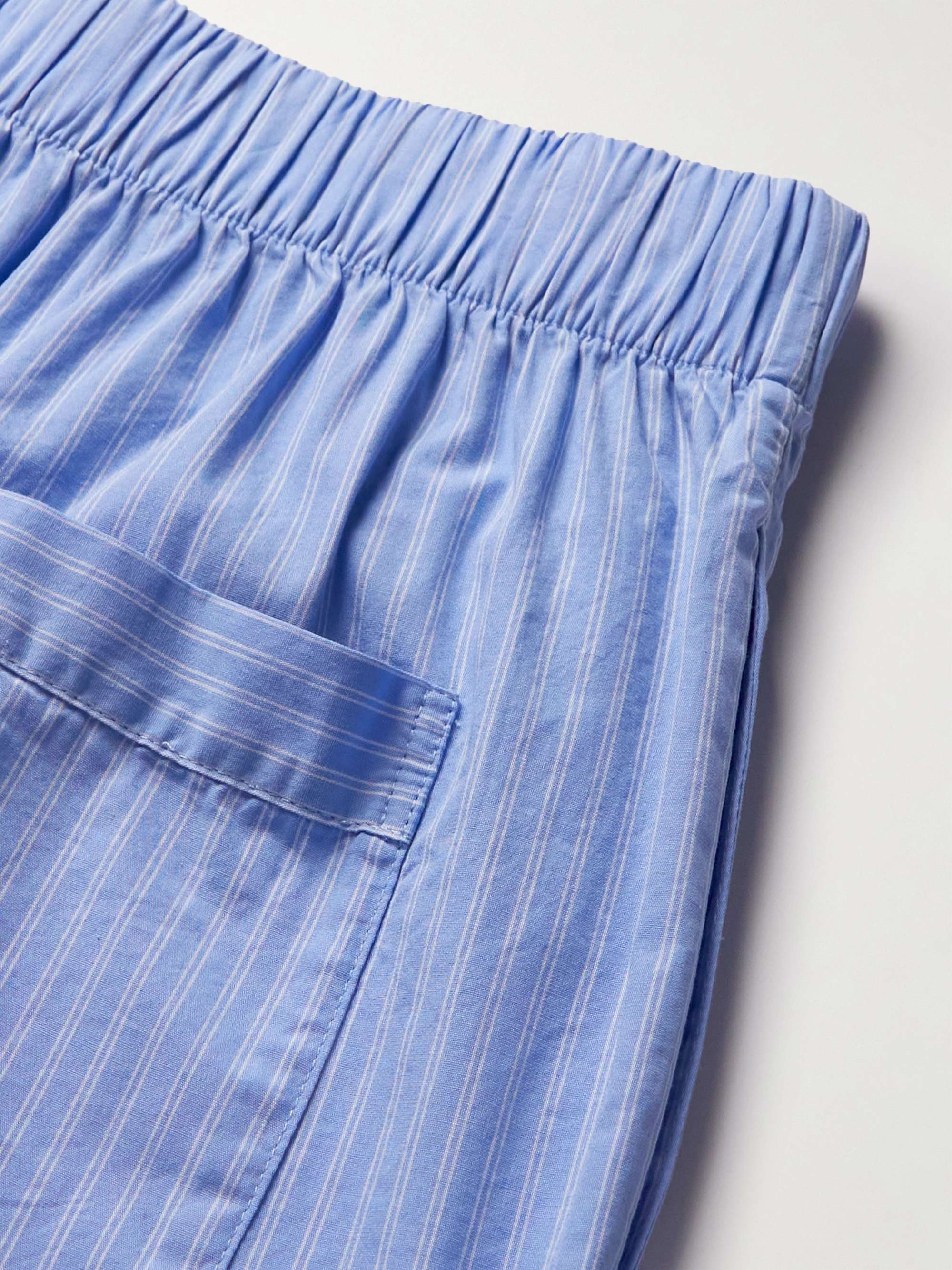TEKLA Striped Organic Cotton-Poplin Pyjama Shorts