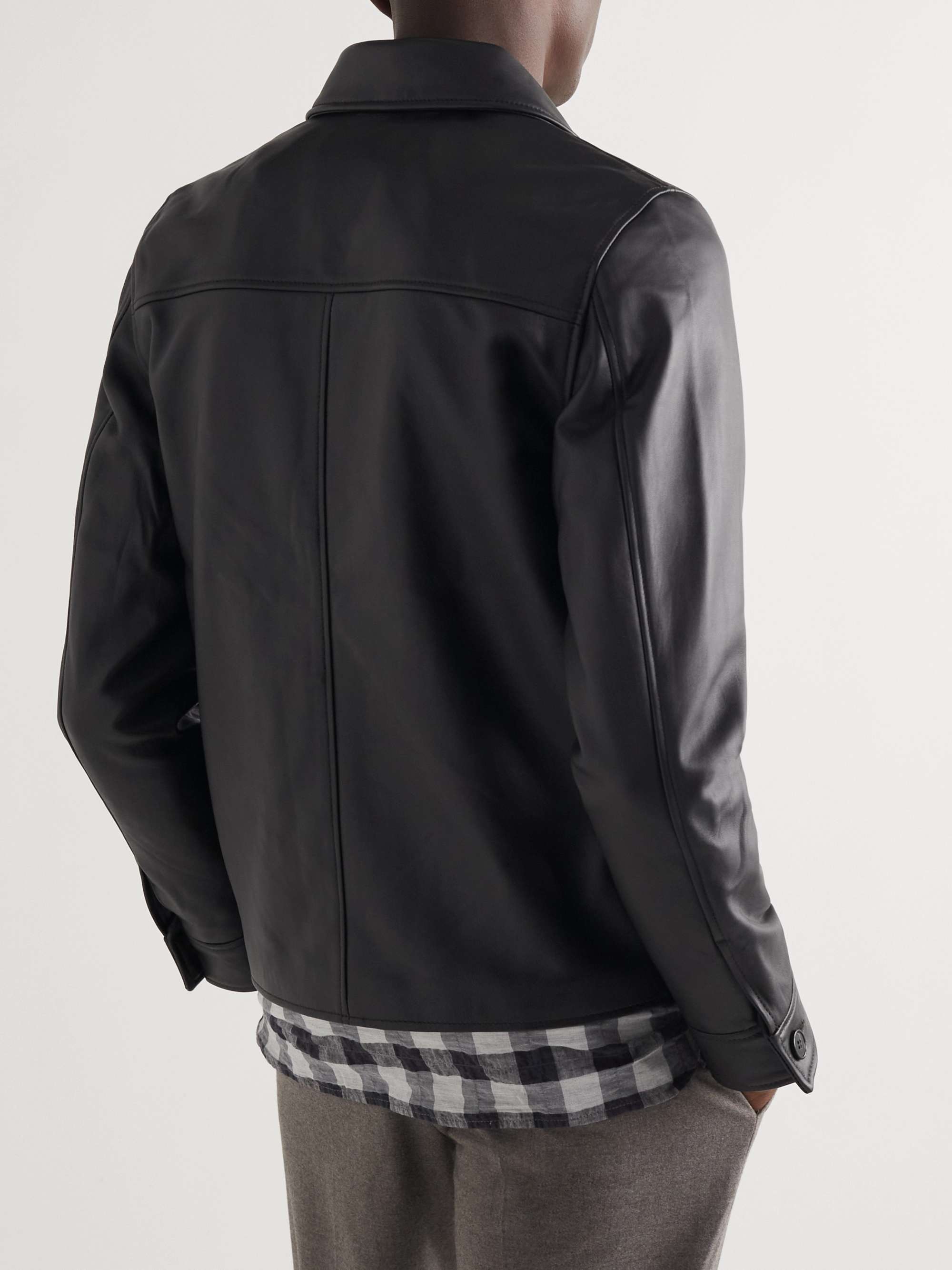 OFFICINE GÉNÉRALE Marus Slim-Fit Leather Jacket