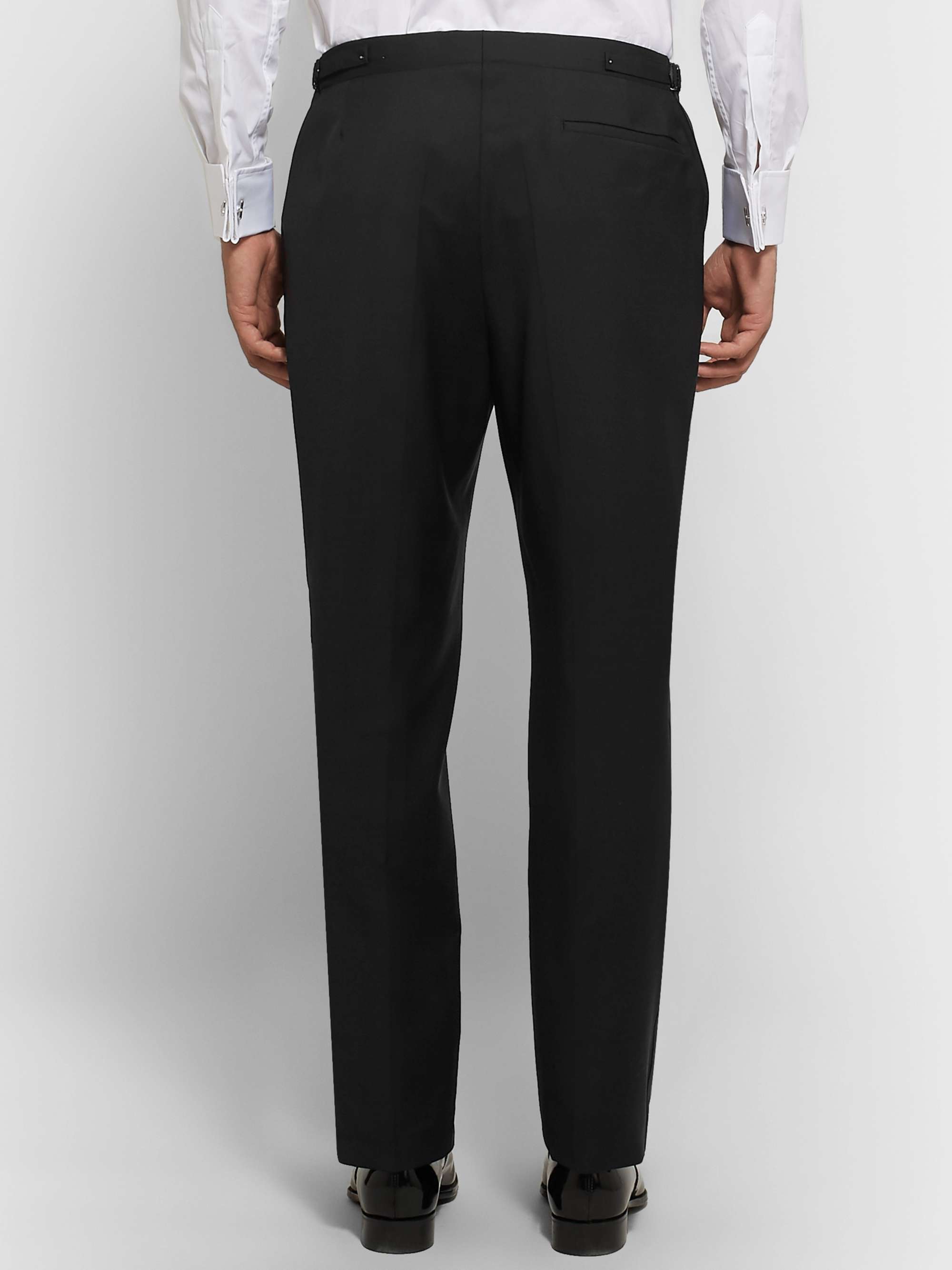 KINGSMAN Eggsys Black Wool and MohairBlend Tuxedo Trousers for Men  MR  PORTER