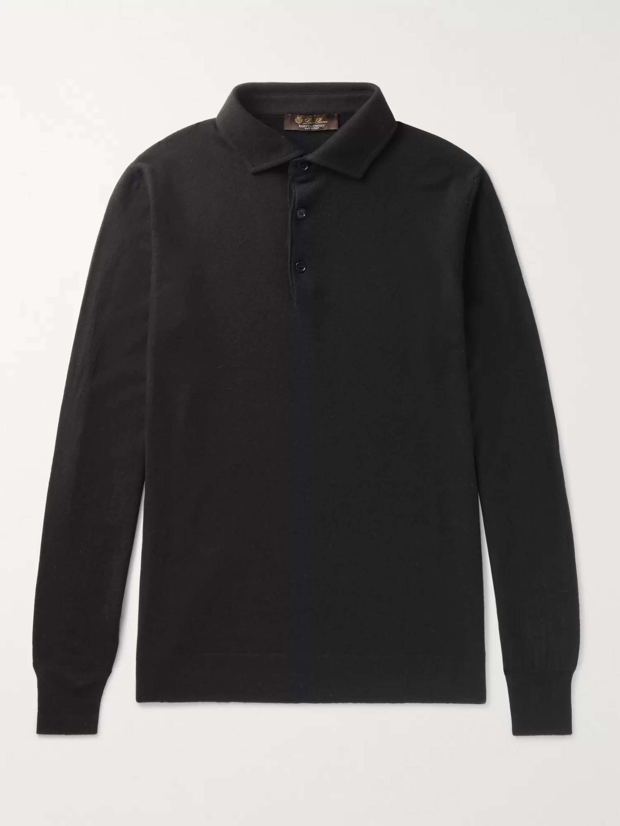 LORO PIANA Slim-Fit Baby Cashmere Polo Shirt