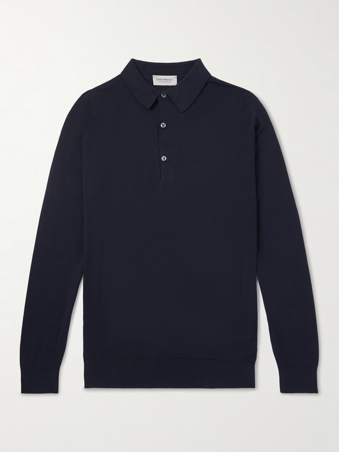 John Smedley Bramwell Fine-Knit Cotton Polo Shirten