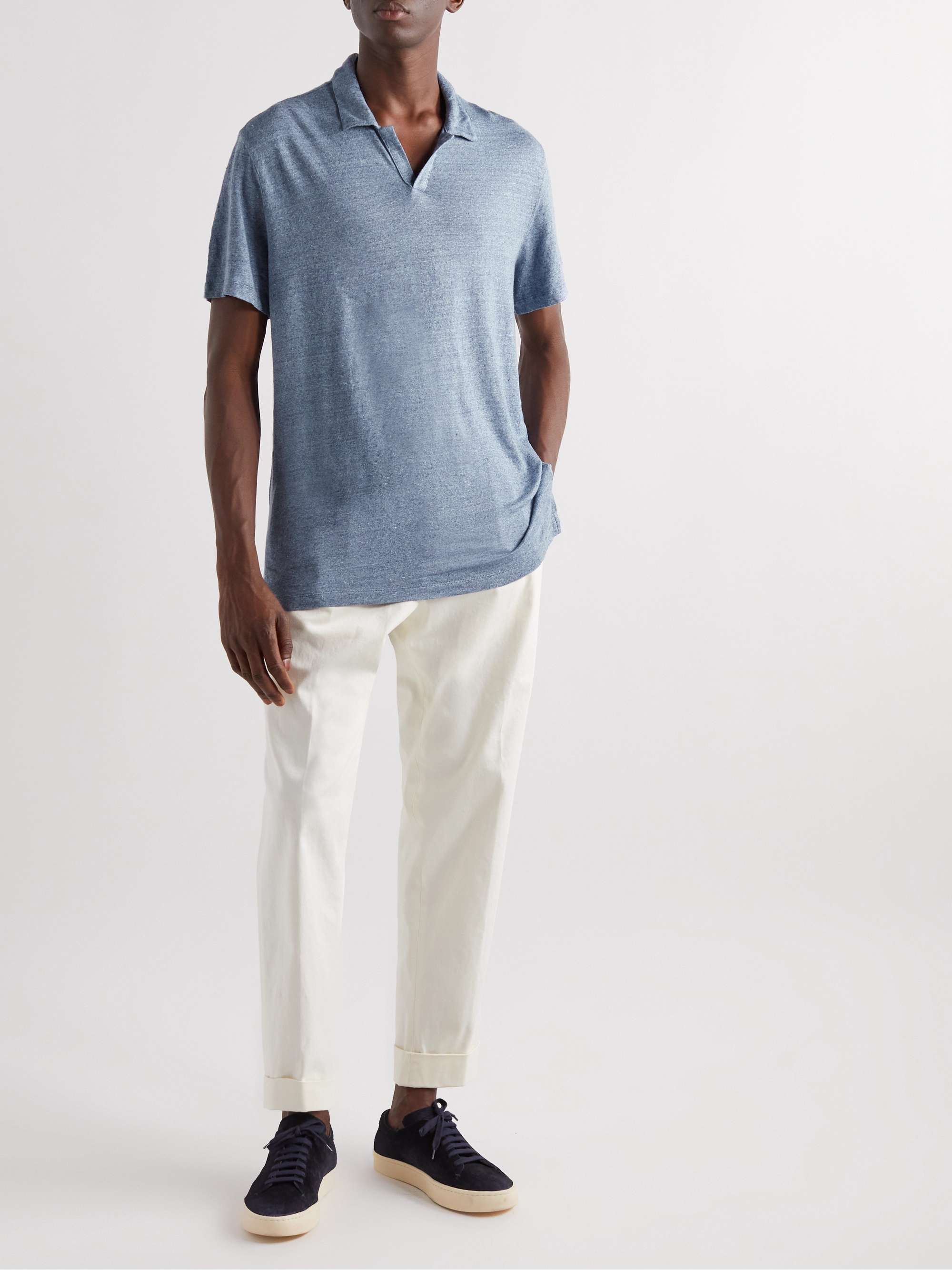 OFFICINE GÉNÉRALE Simon Linen Polo Shirt for Men | MR PORTER