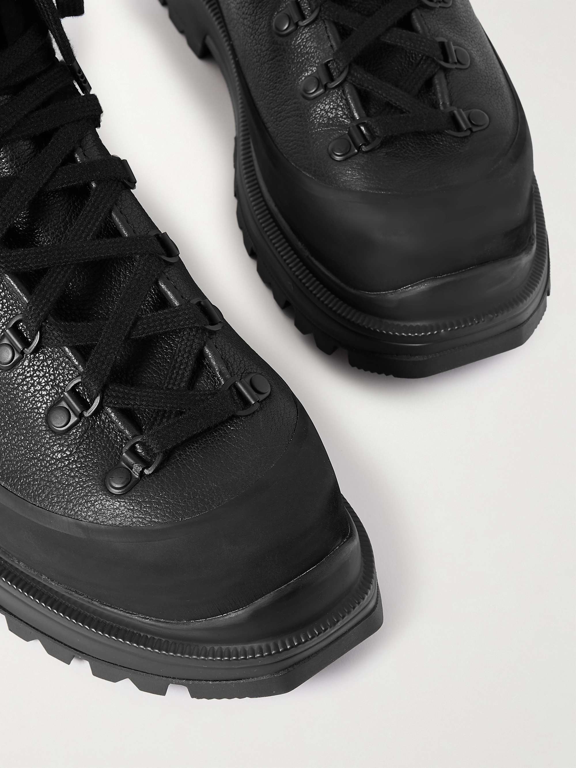 CANADA GOOSE Journey Rubber and Nubuck-Trimmed Full-Grain Leather Hiking Boots
