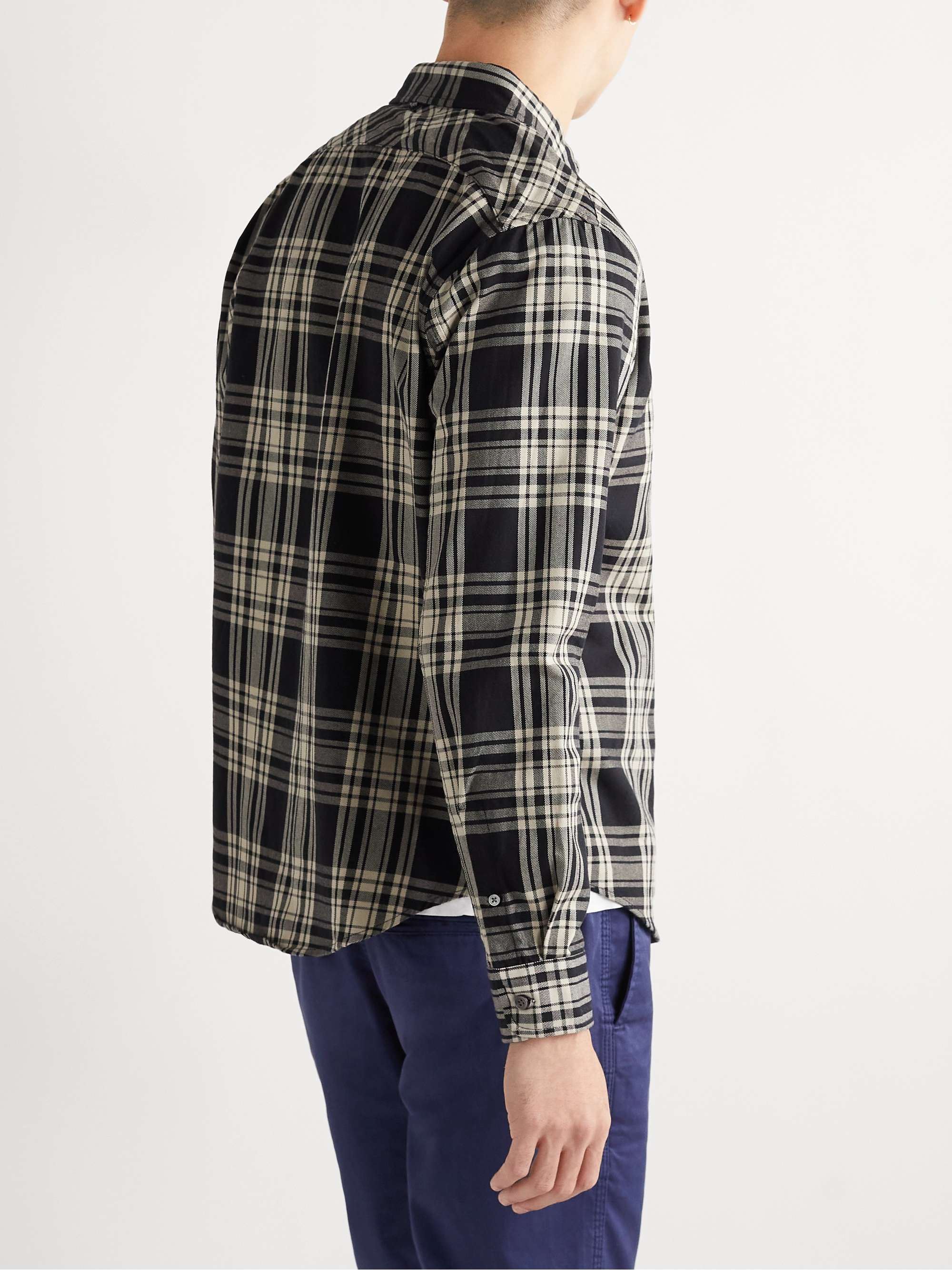 ALEX MILL Mill Button-Down Collar Checked Cotton Shirt